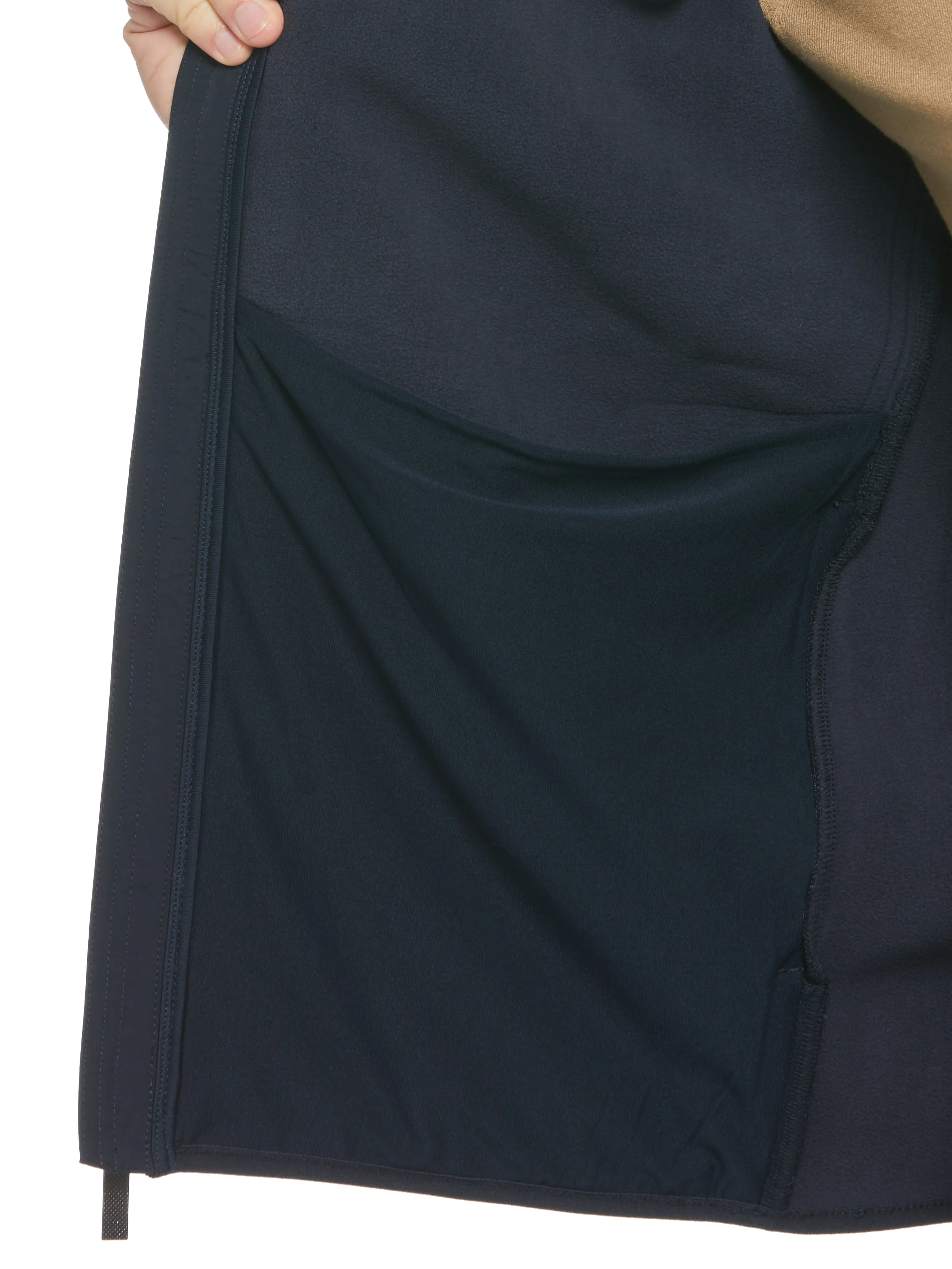 Heathered Full Zip Mock Neck Fleece Jacket - Image 3
