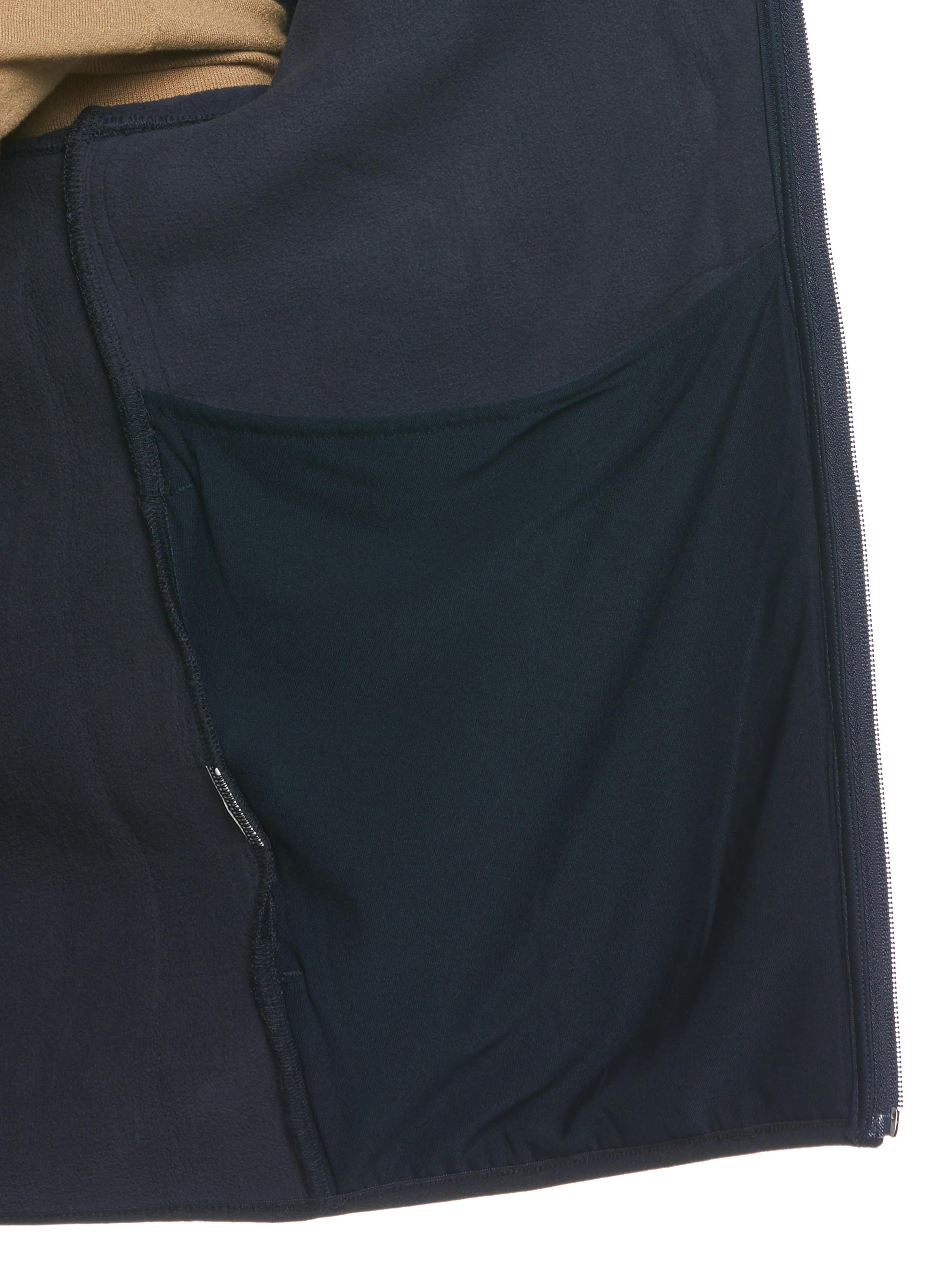 Heathered Full Zip Mock Neck Fleece Jacket - Image 4