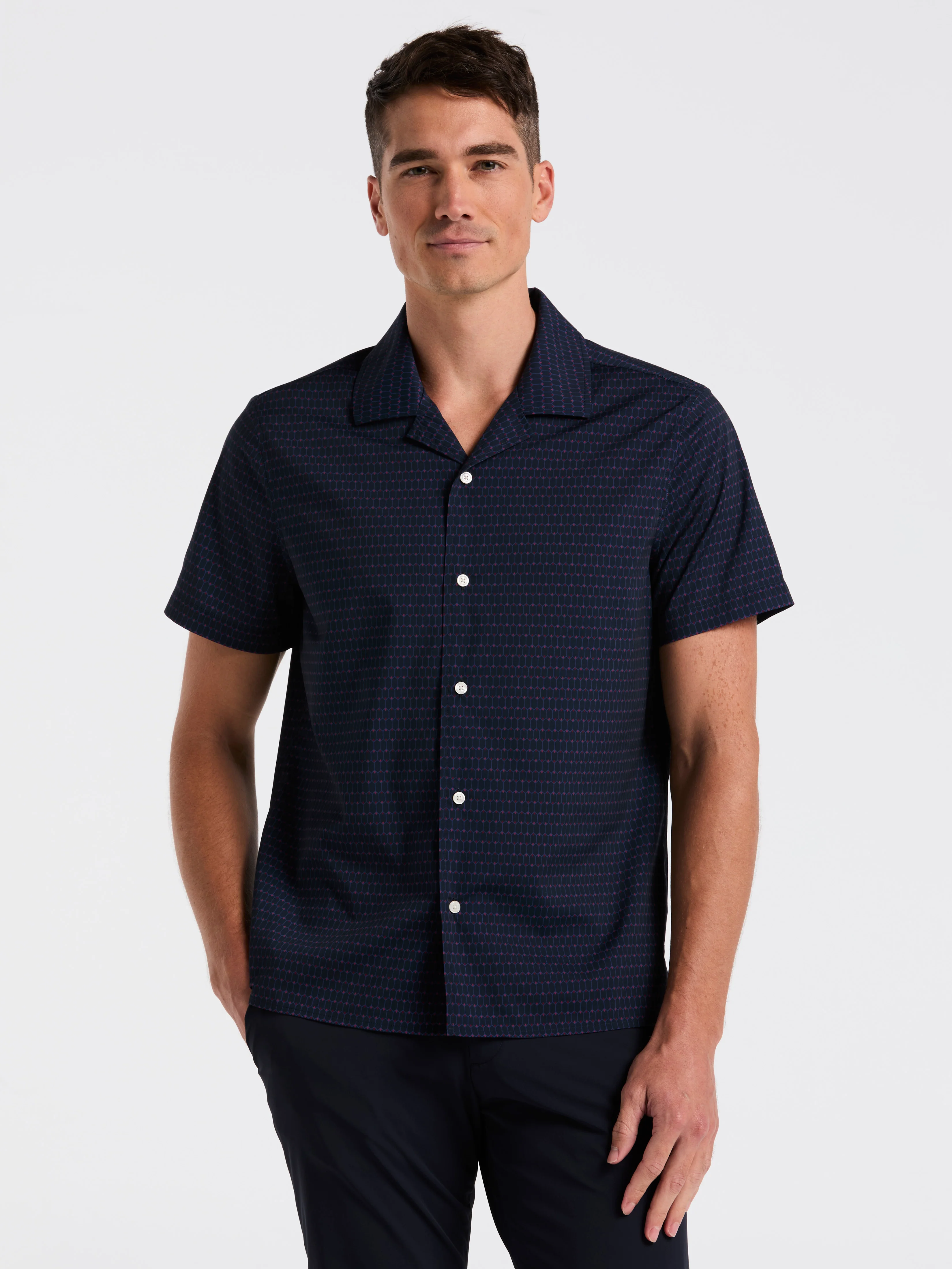 Hexagon Pop Print Camp Collar Shirt - Image 7