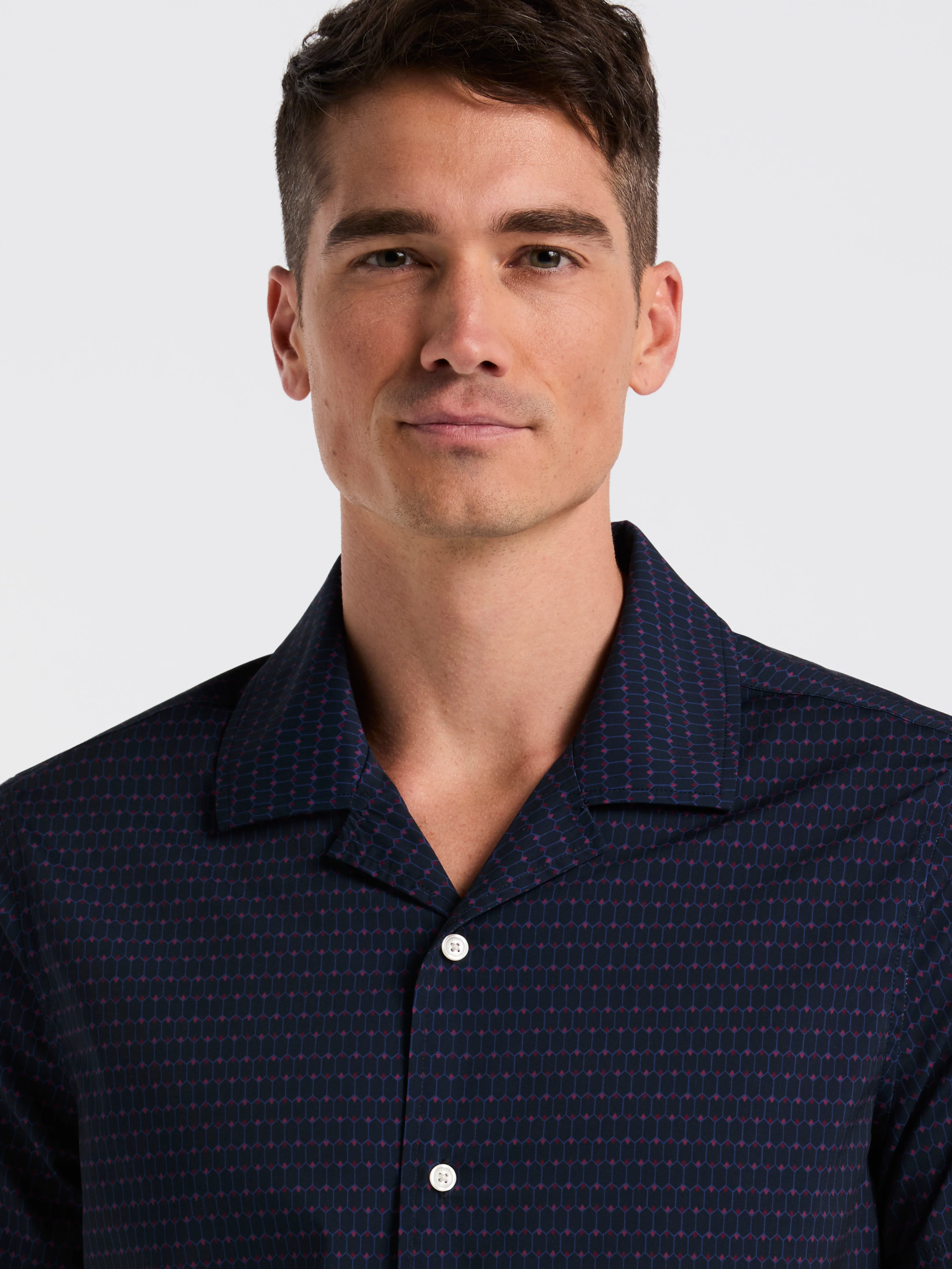 Hexagon Pop Print Camp Collar Shirt - Image 8