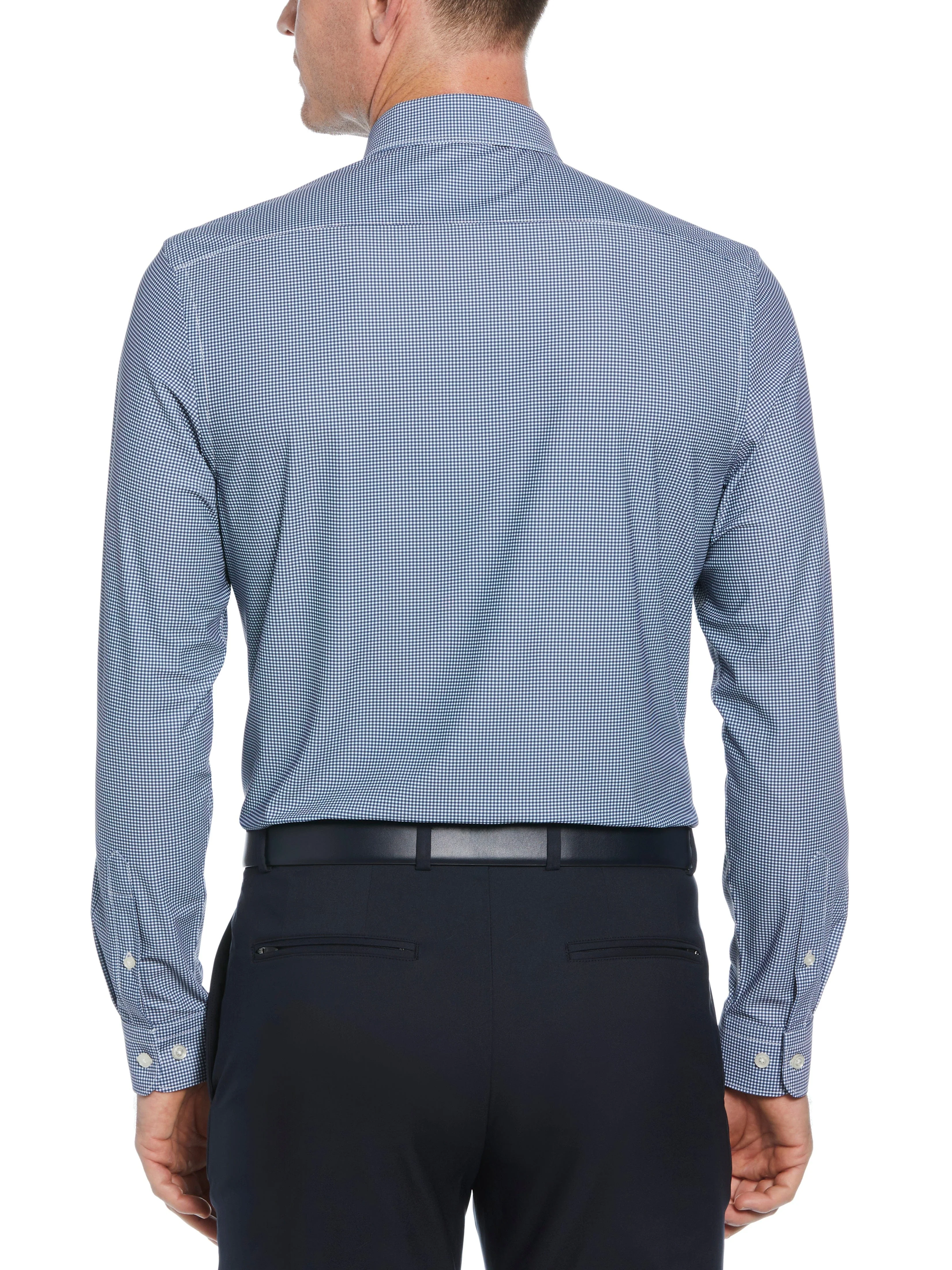 Slim Fit Checkered Button-Down Dress Shirt - Image 3