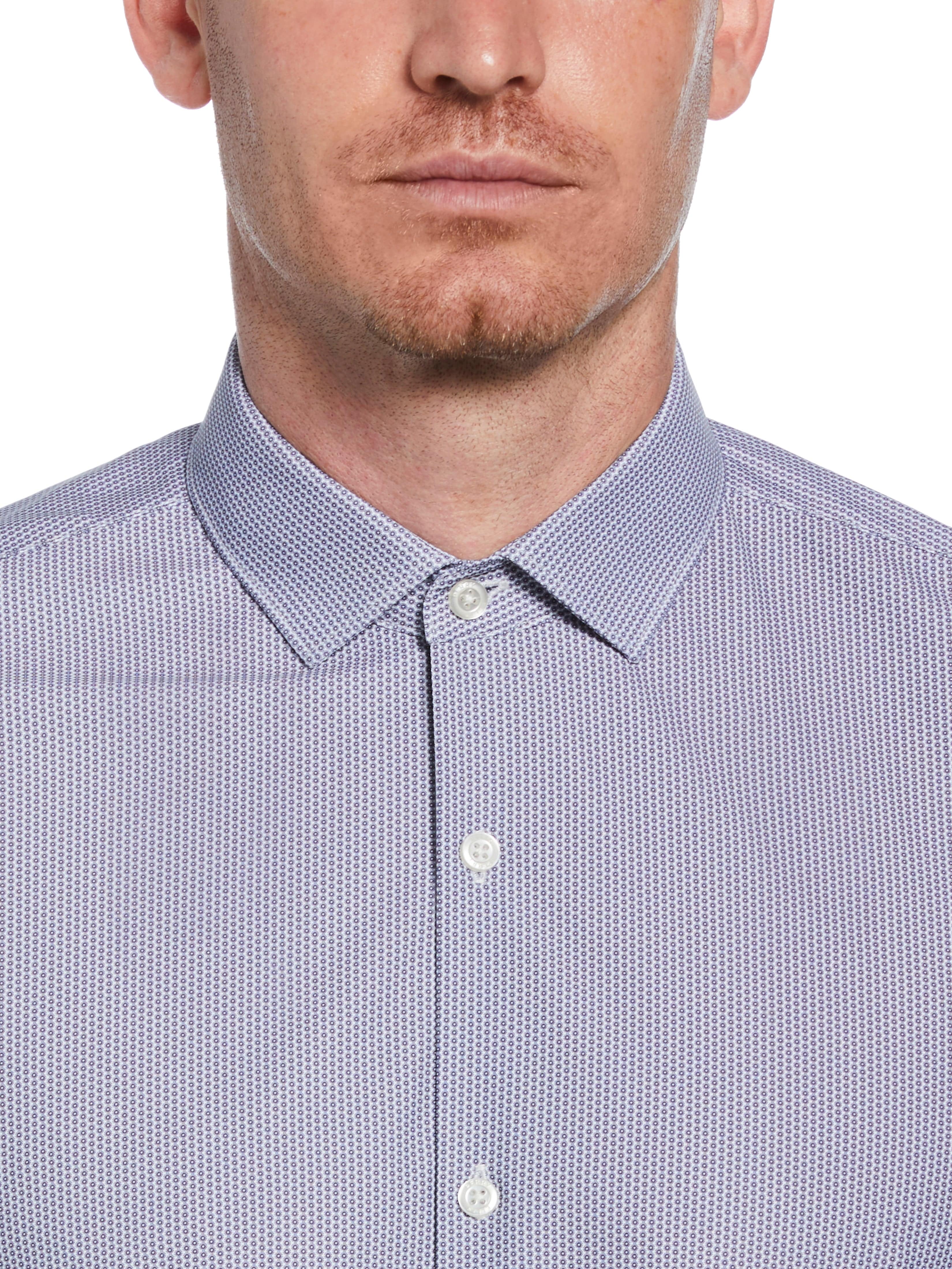 Slim Fit Circle Pattern Dress Shirt - Image 3