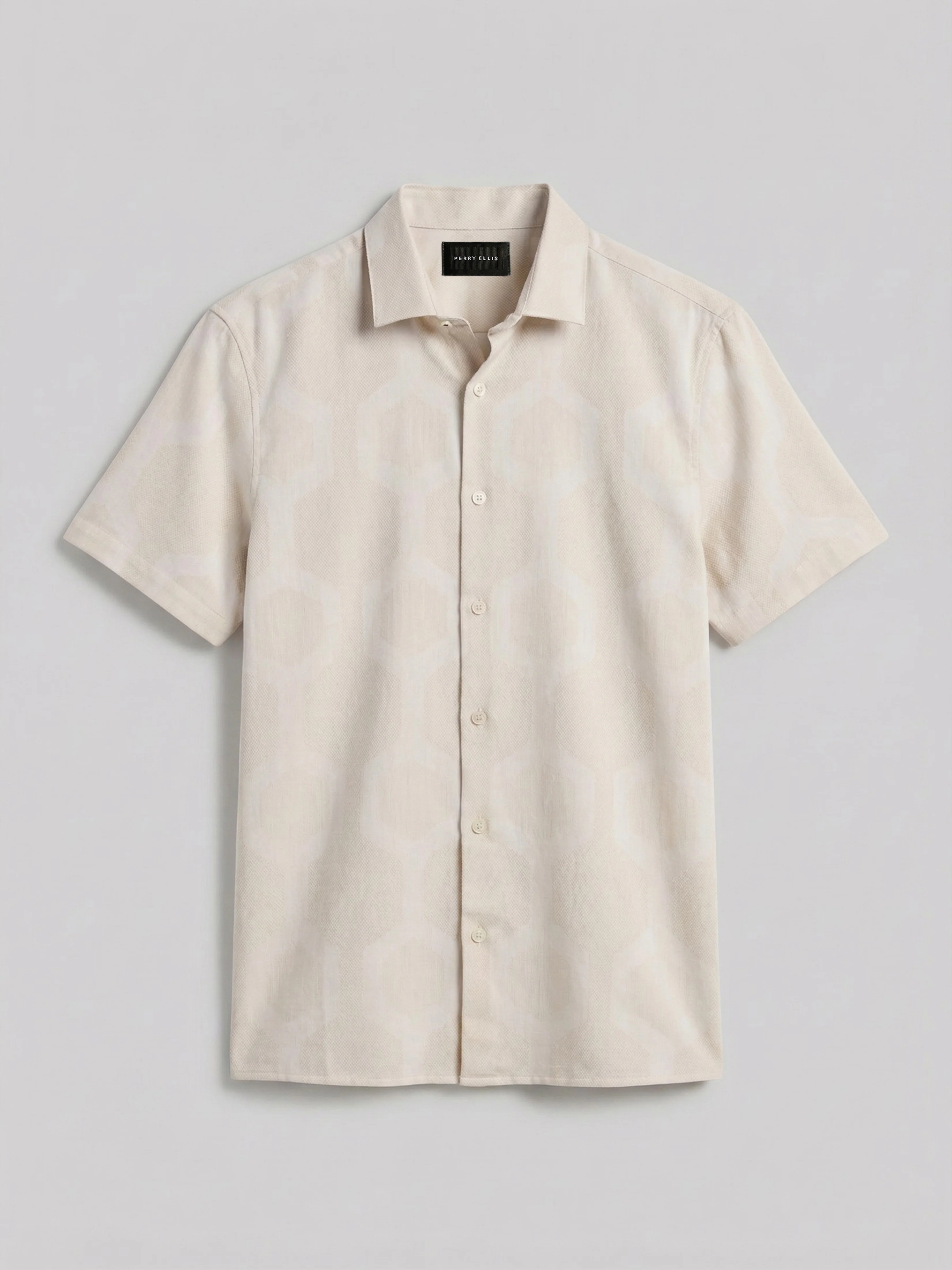 Cotton Linen Geo Jacquard Shirt - Image 6