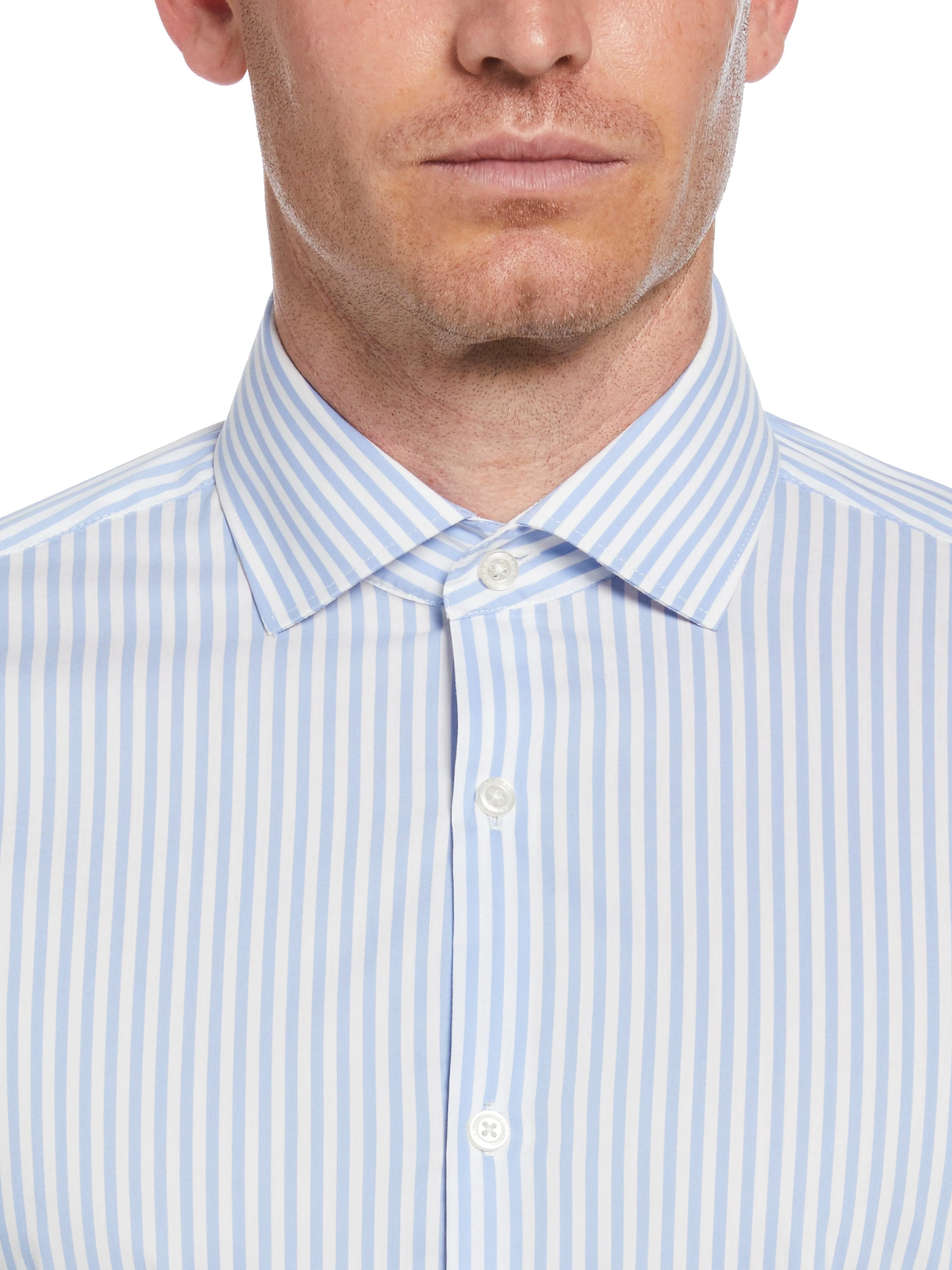 Slim Fit Striped Print Dress Shirt - Image 3