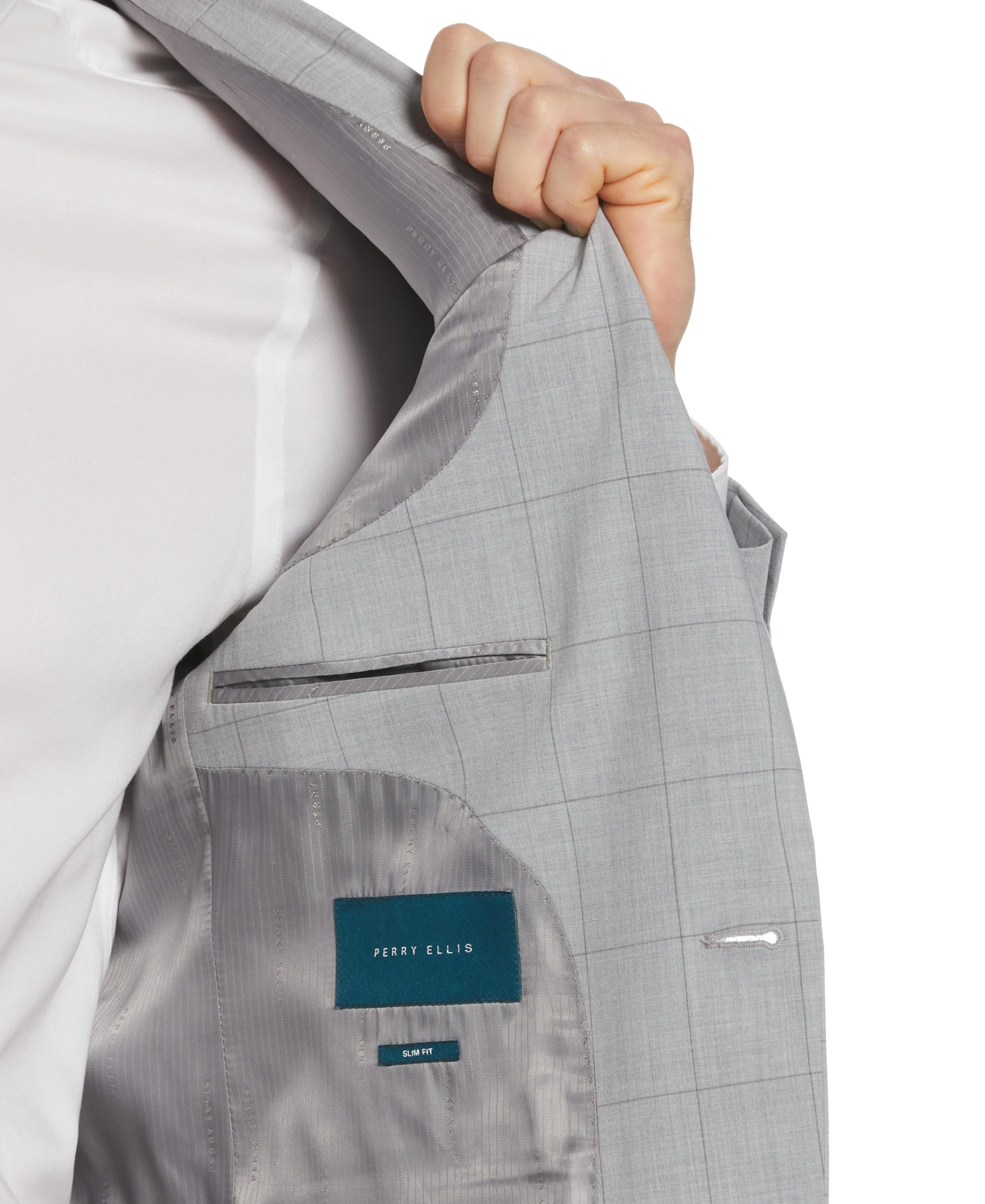 Slim Fit Checkered Suit Jacket - Image 3