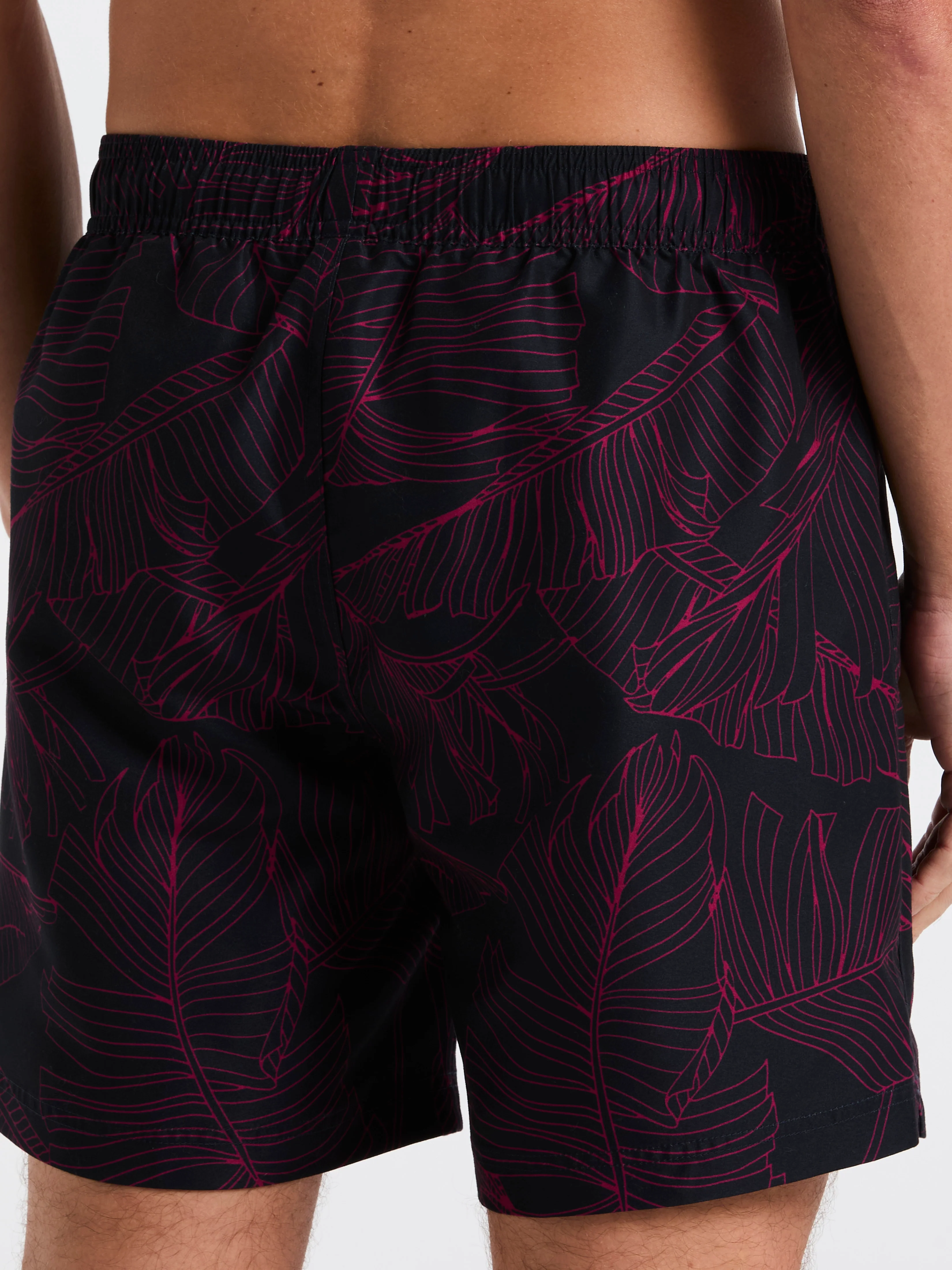 Botanical Line Print Swim Trunk - Image 3