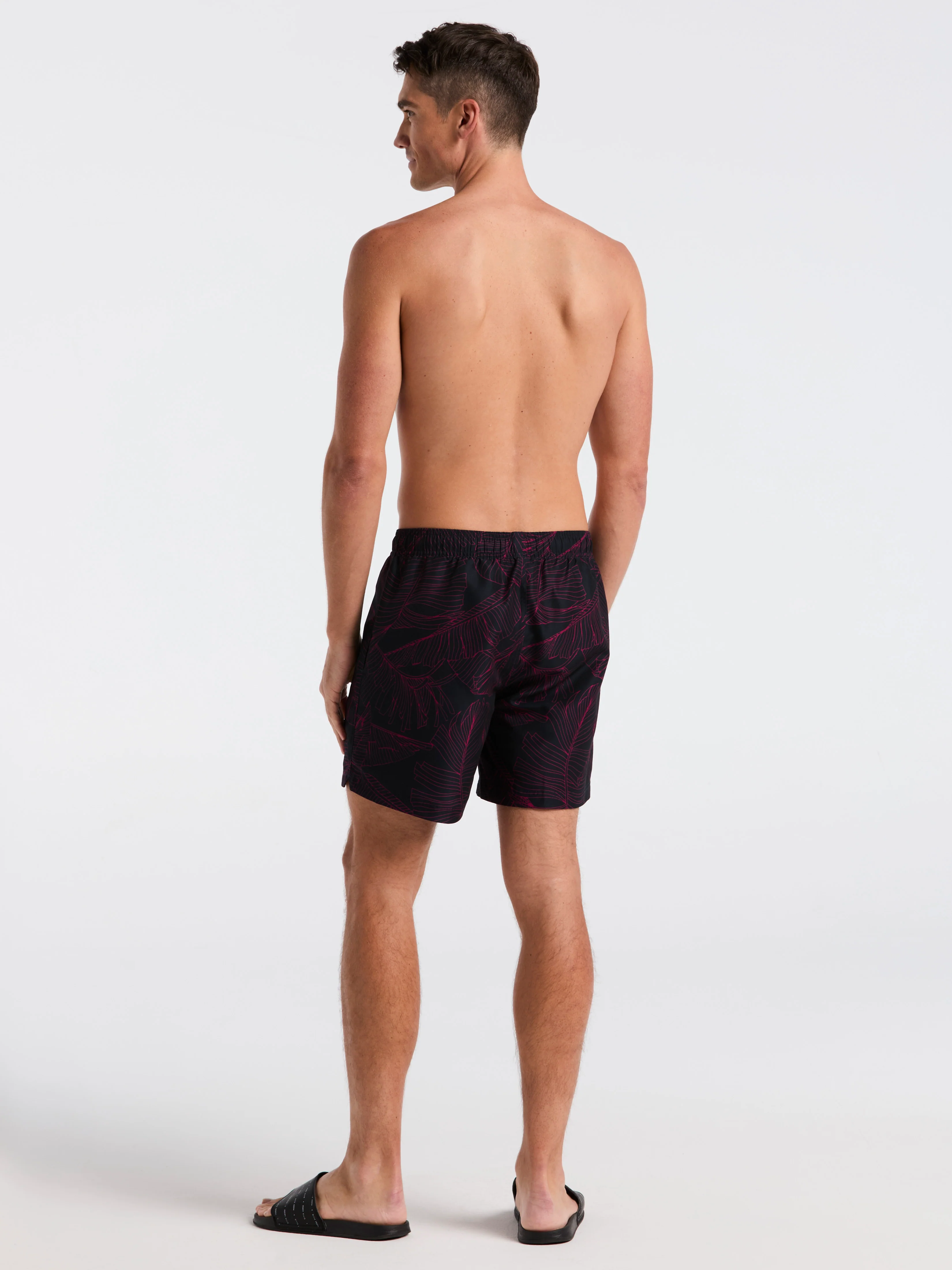 Botanical Line Print Swim Trunk - Image 4