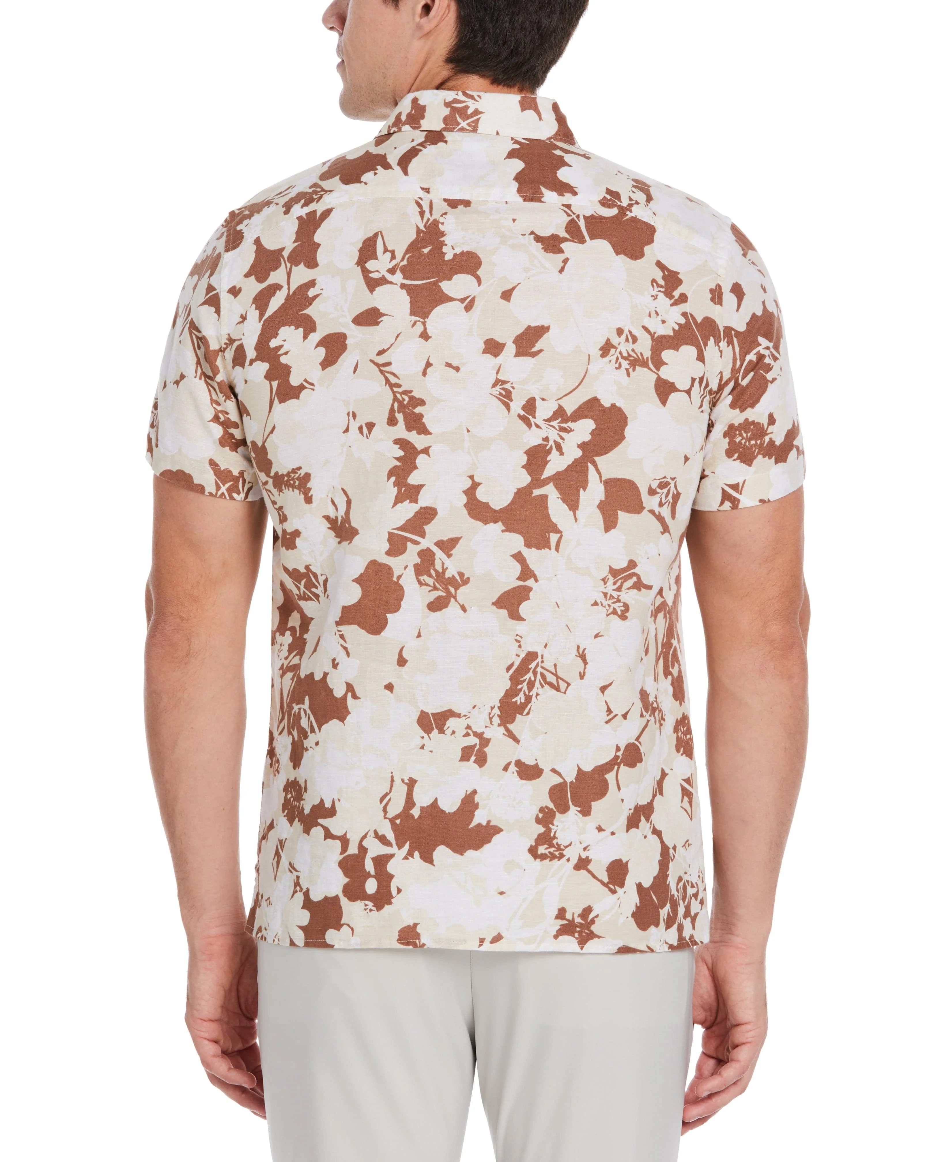 Linen Blend Floral Print Shirt - Image 2