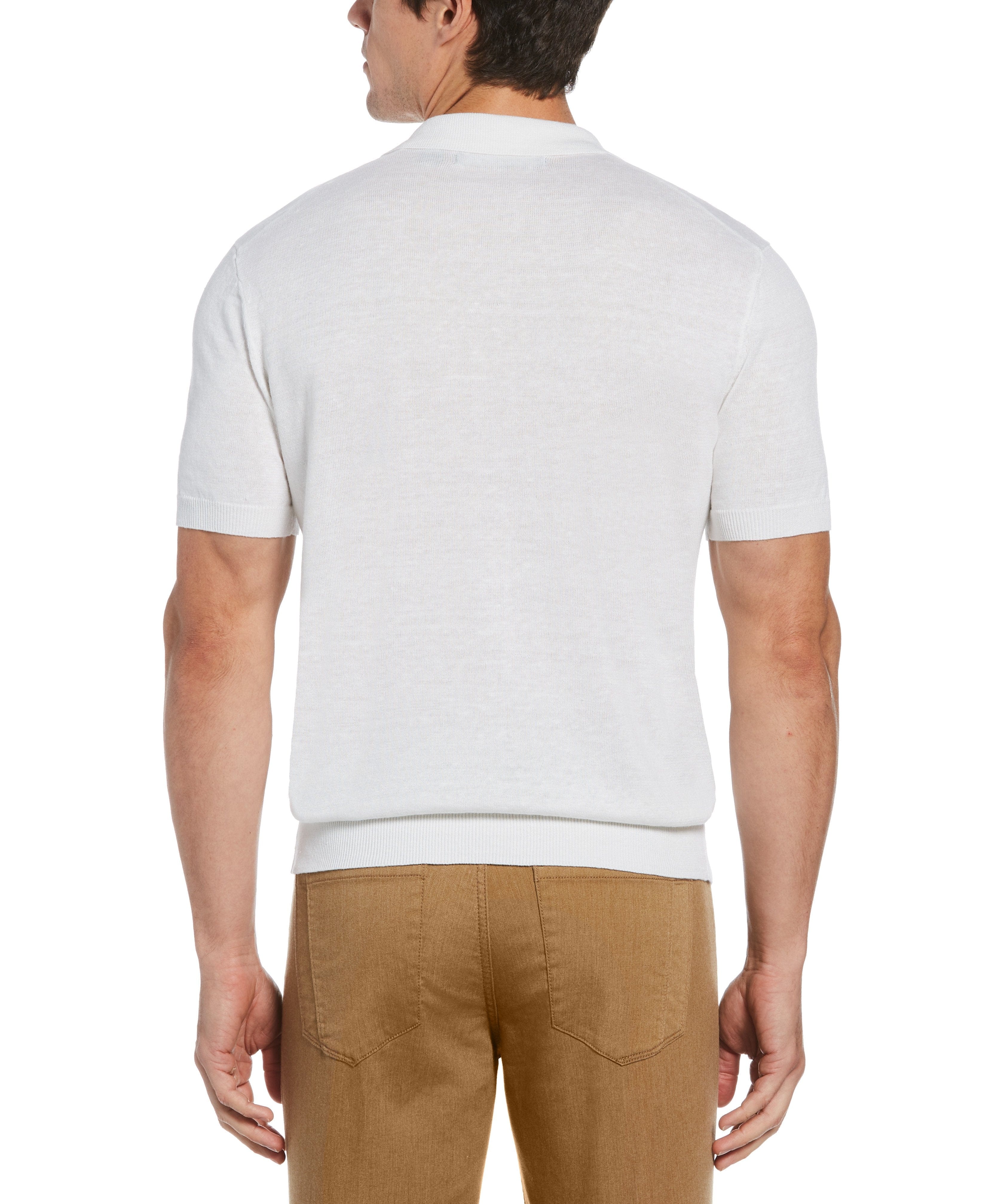 Linen Blend Open Polo - Image 2