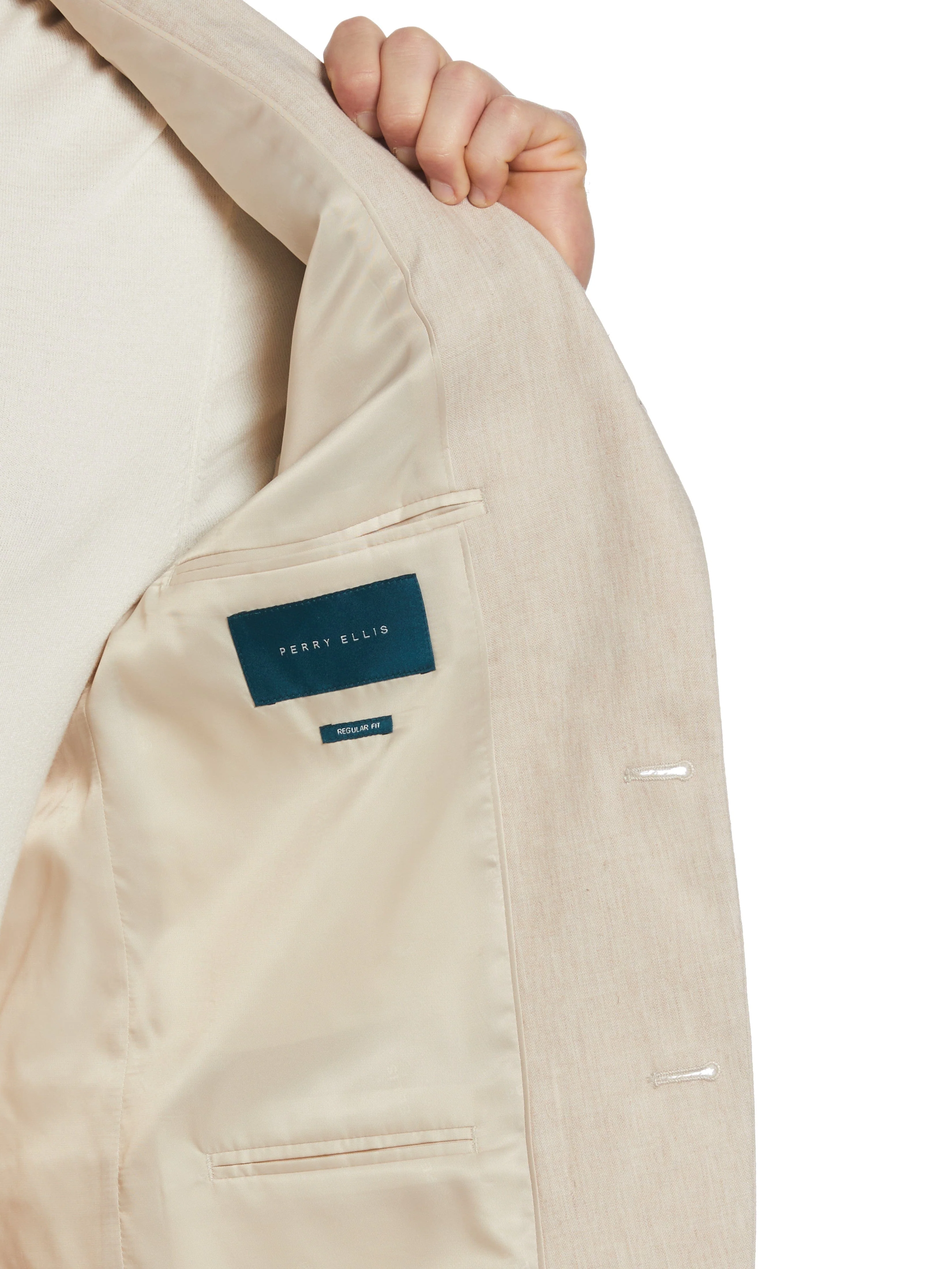 Linen Blend Suit Jacket - Image 4