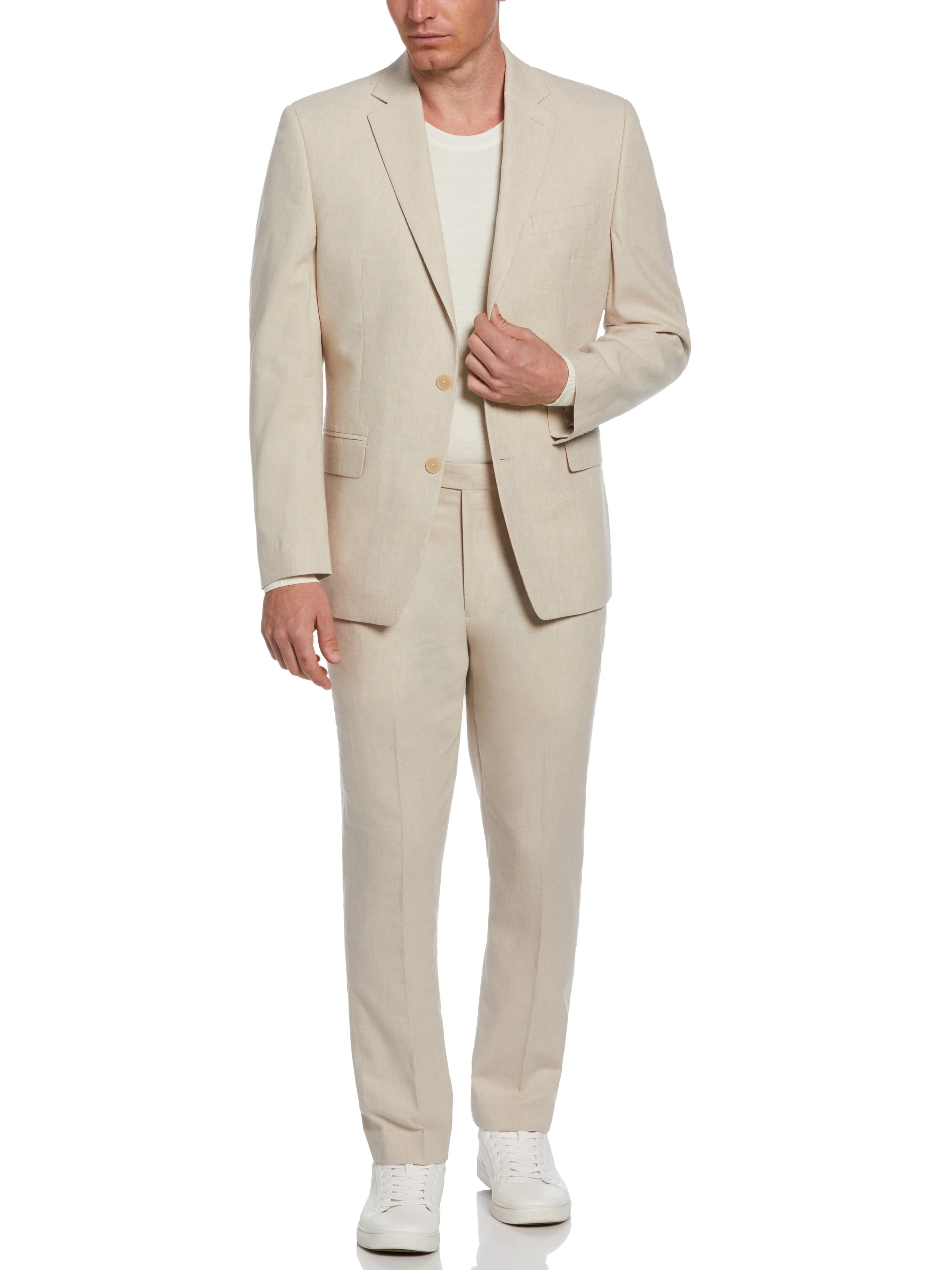 Linen Blend Suit Jacket - Image 5