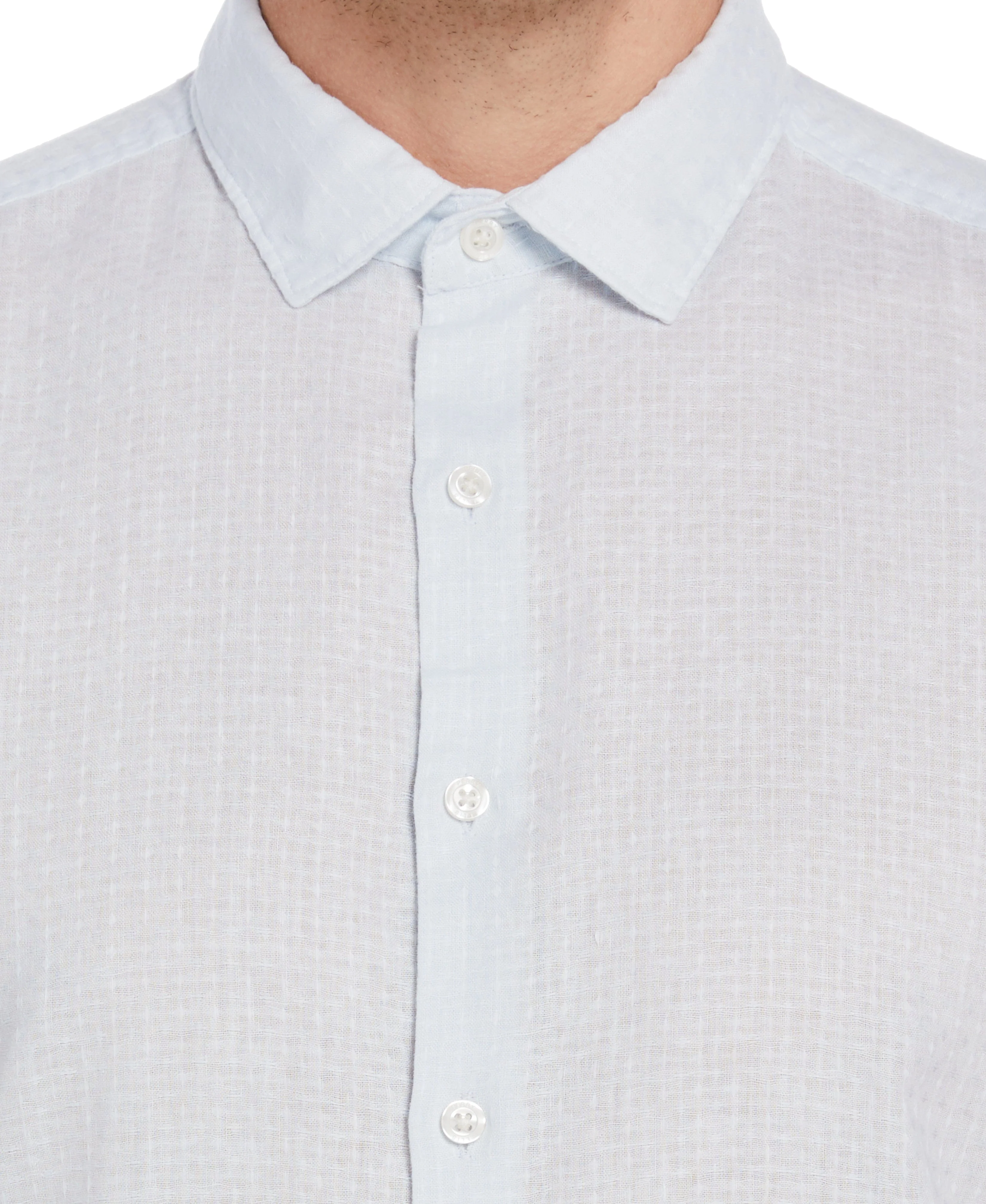 Linen Dobby Short Sleeve Shirt - Image 3
