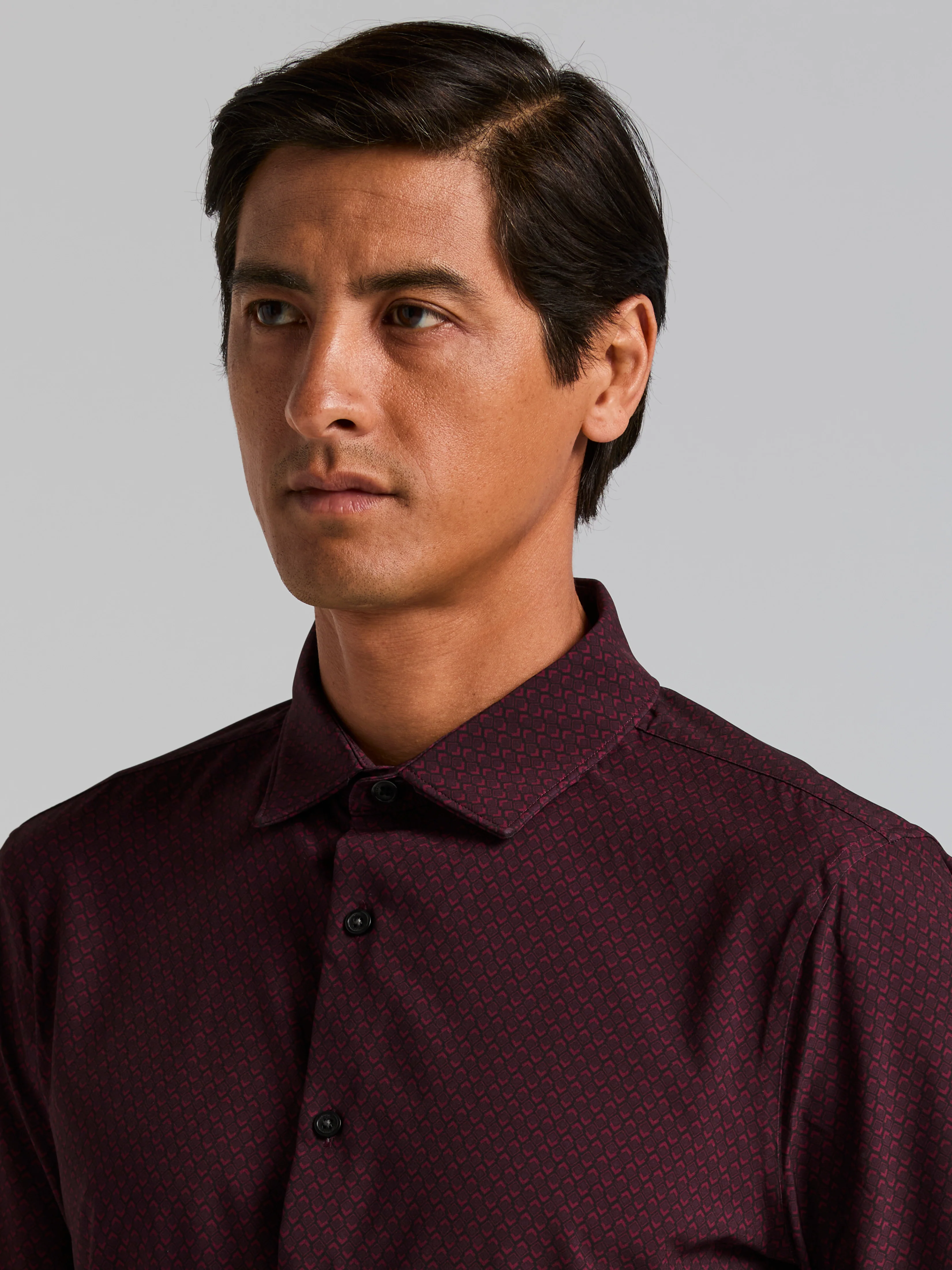 Diamond Print Slim Fit Total Stretch Shirt - Image 2
