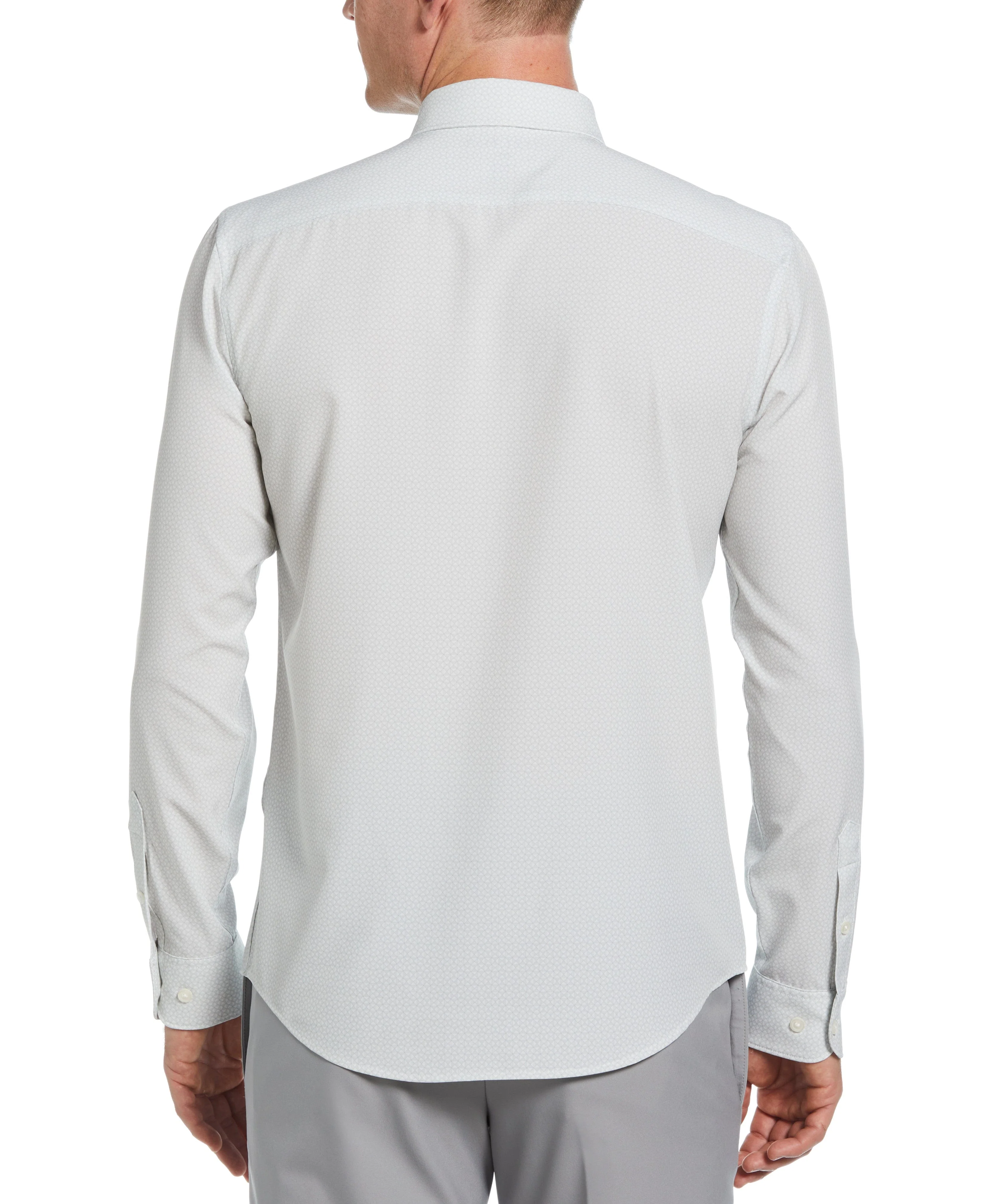 Untucked Total Stretch Slim Fit Triangle Grid Shirt - Image 2