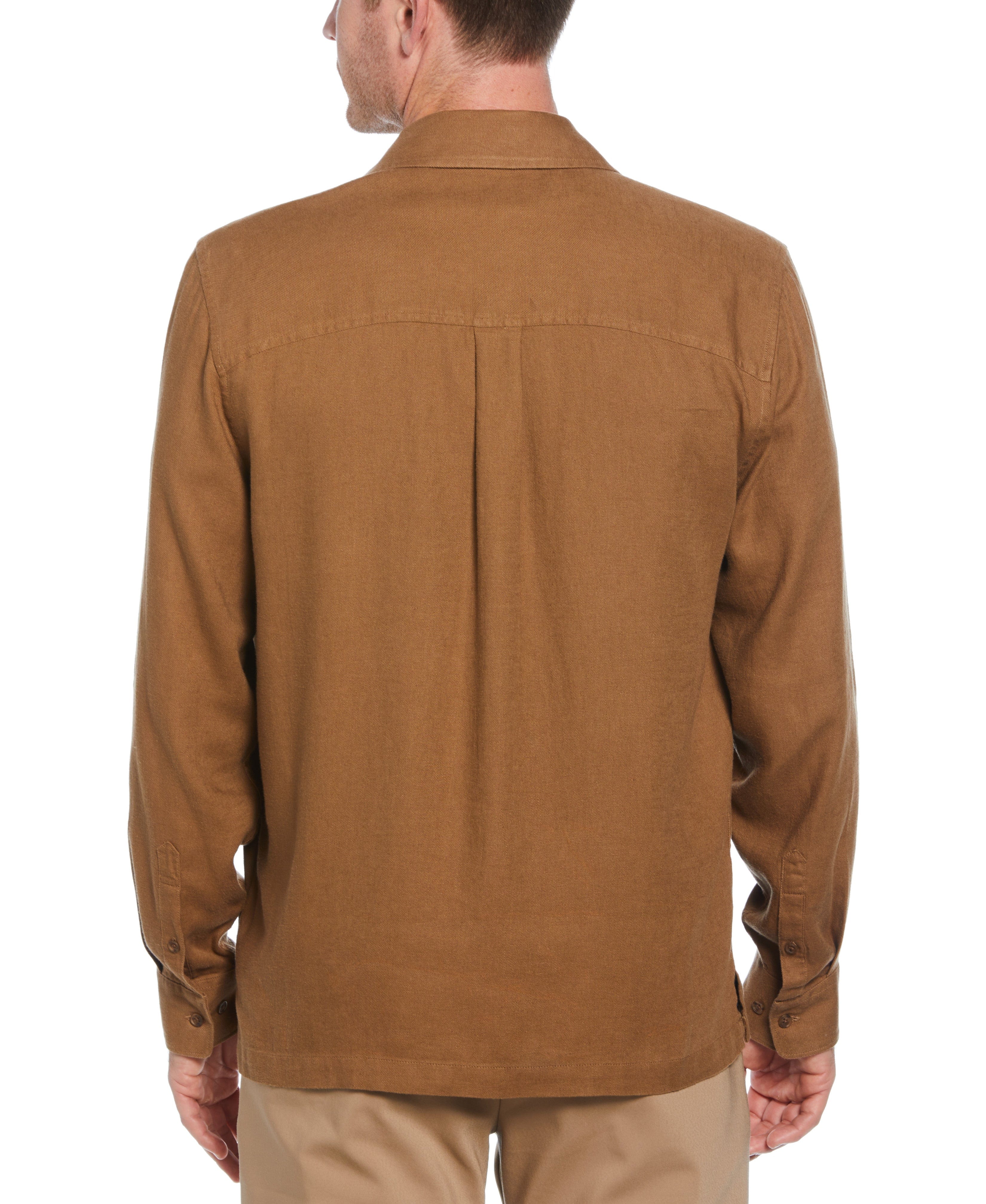 Slim Fit Solid Twill Button Down Shirt - Image 2