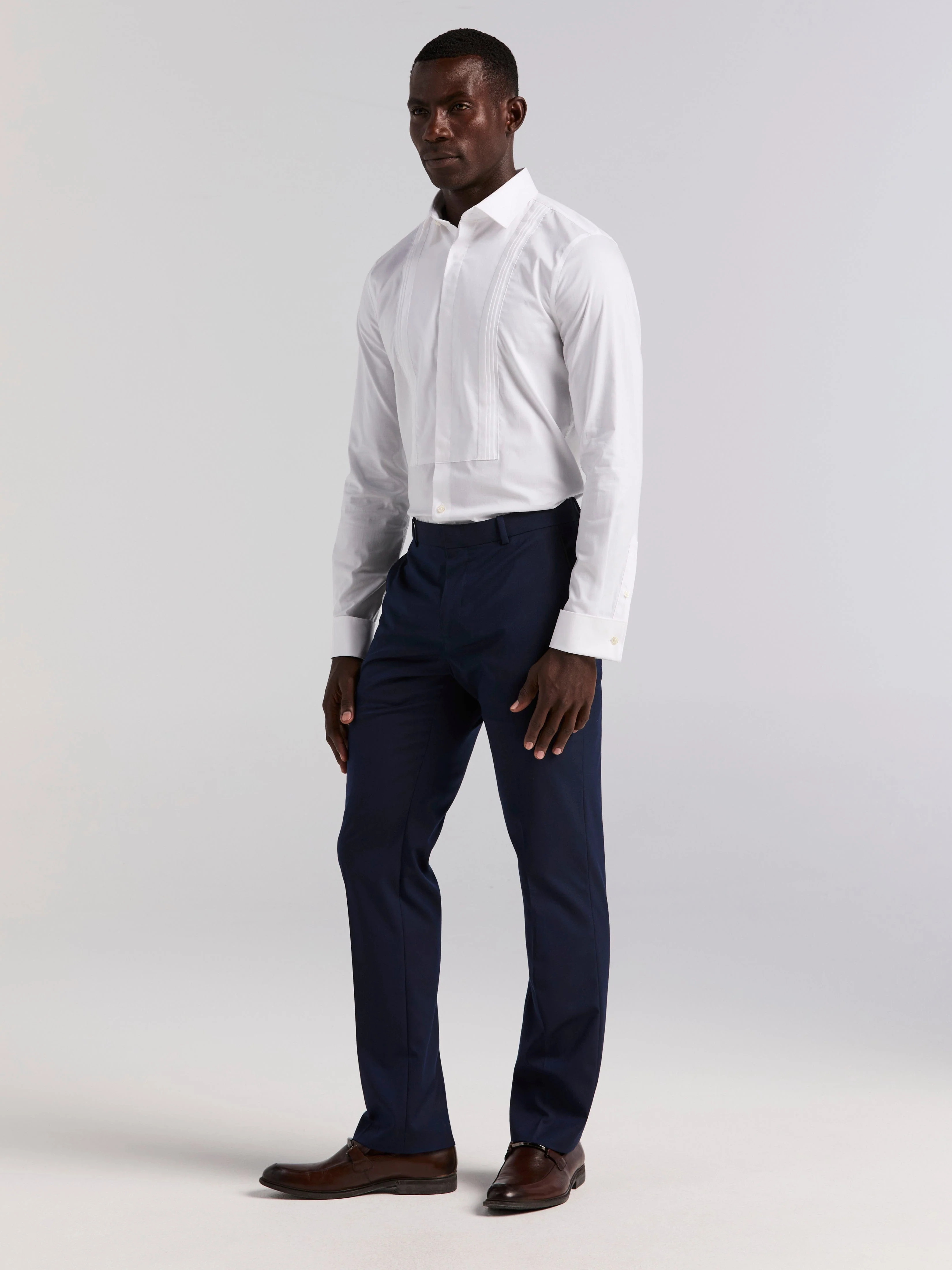 Slim Fit Tuxedo Dress Shirt - Image 3