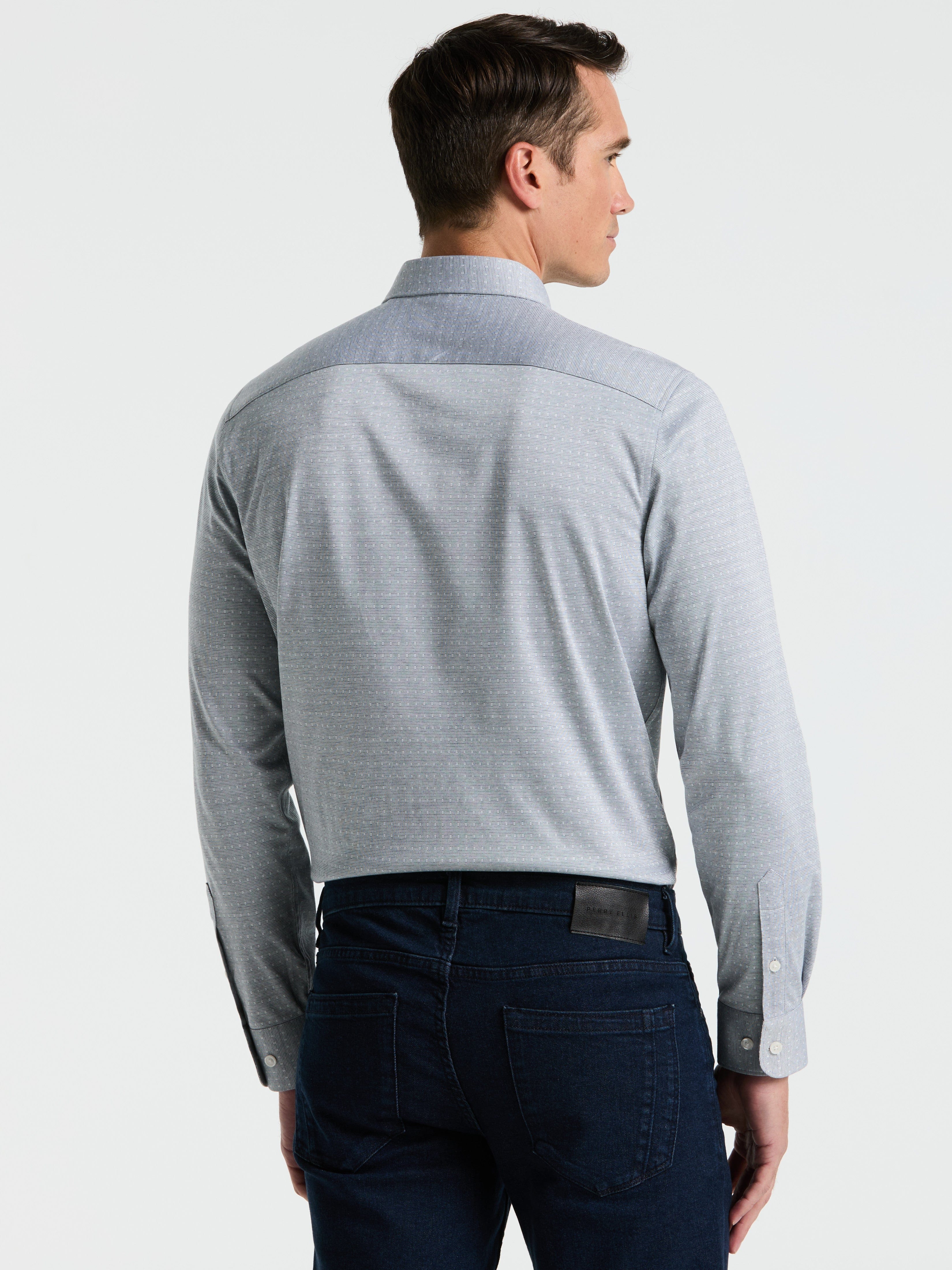 Slim Fit Dobby Knit Shirt - Image 2