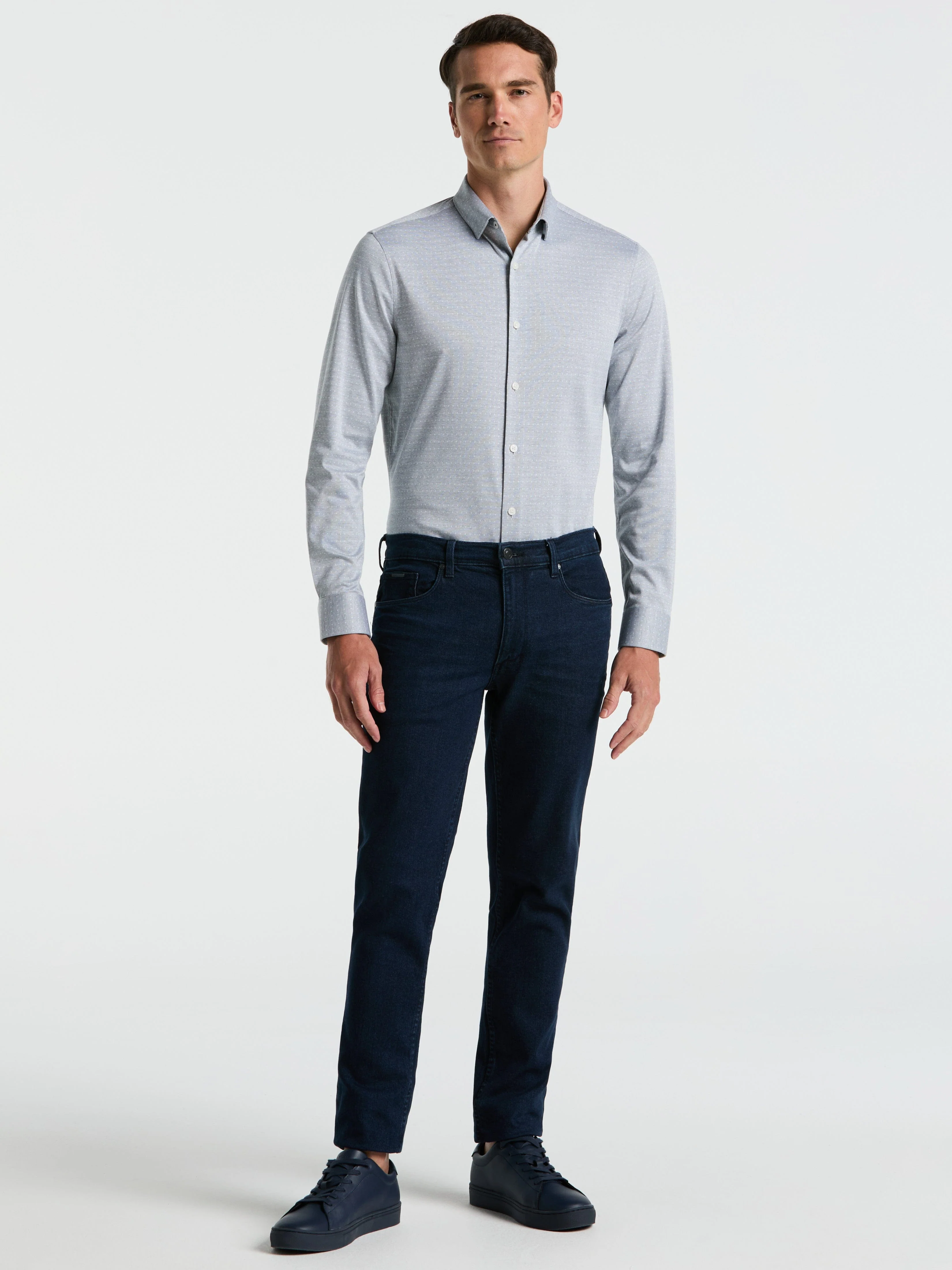 Slim Fit Dobby Knit Shirt - Image 3