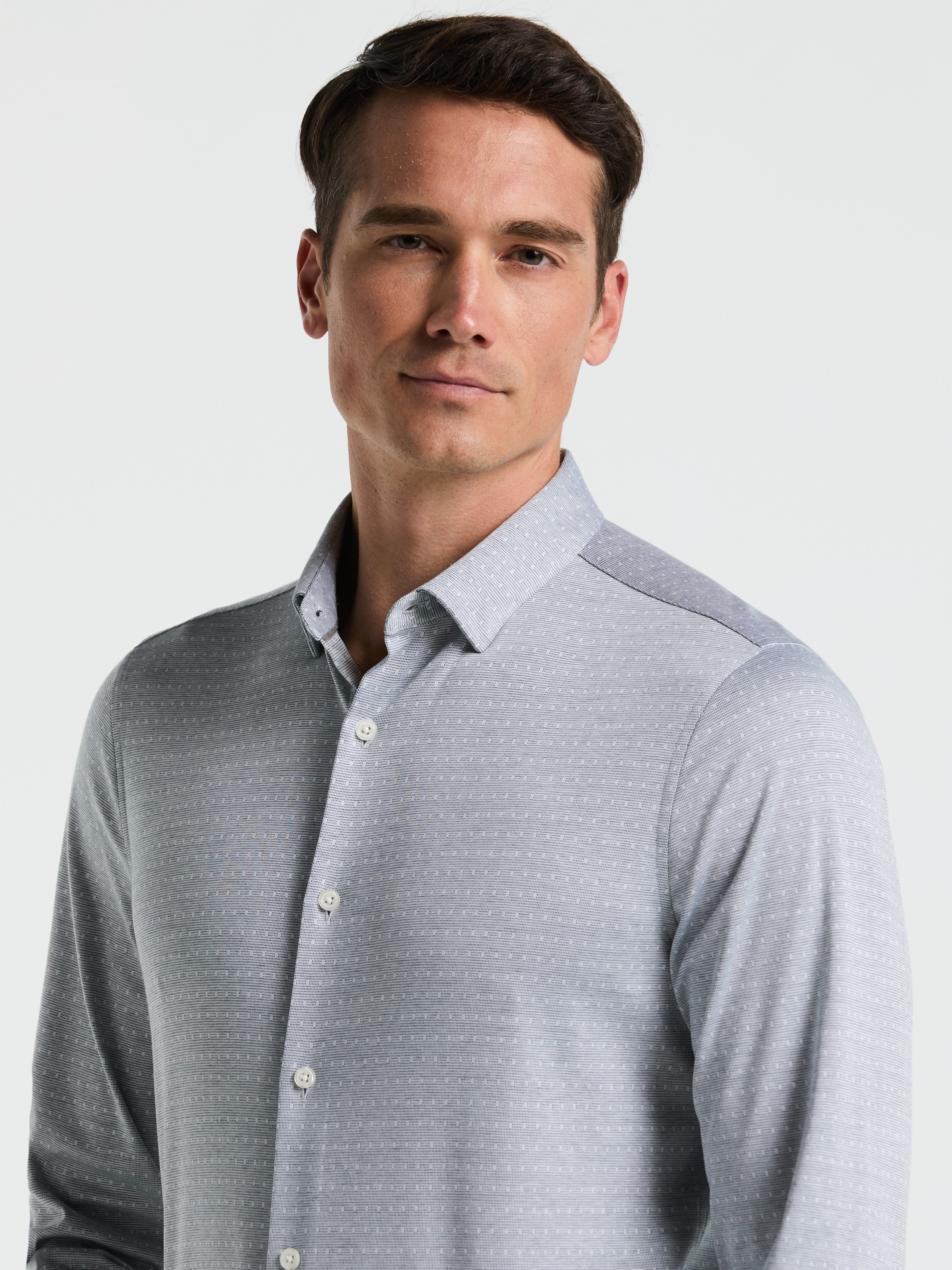 Slim Fit Dobby Knit Shirt - Image 4