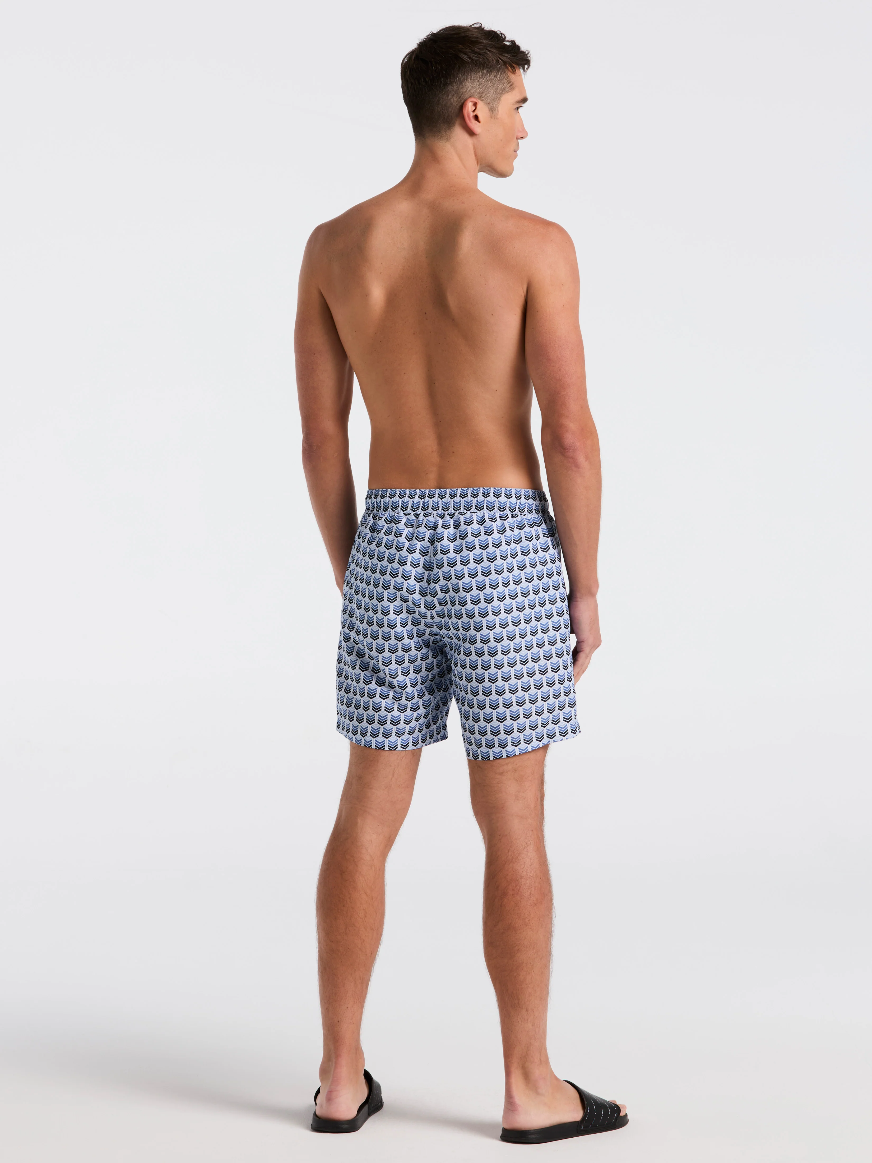 Chevron Print Swim Trunk - Image 4