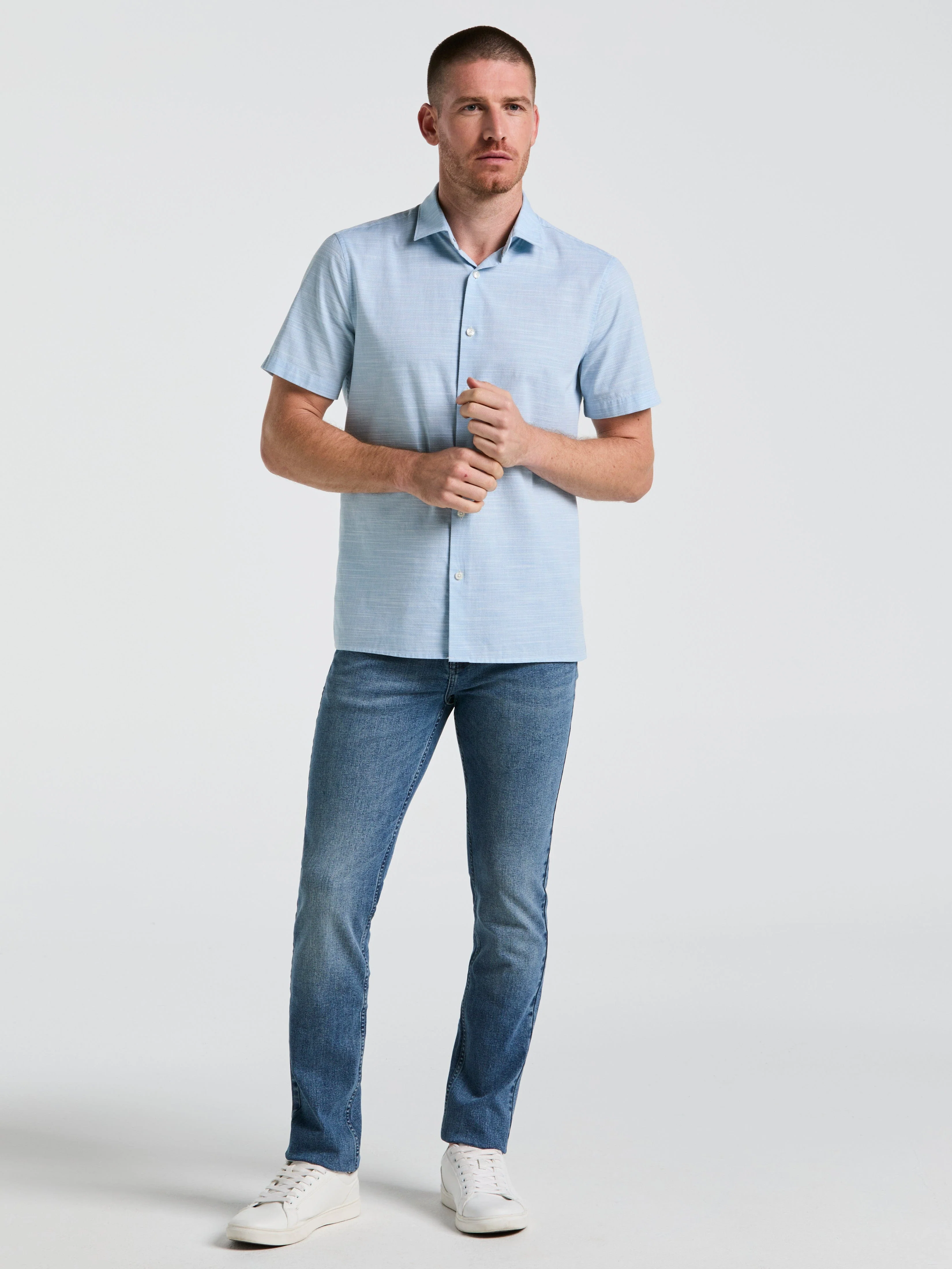 Medium Wash Indigo 5 Pocket Denim Pant