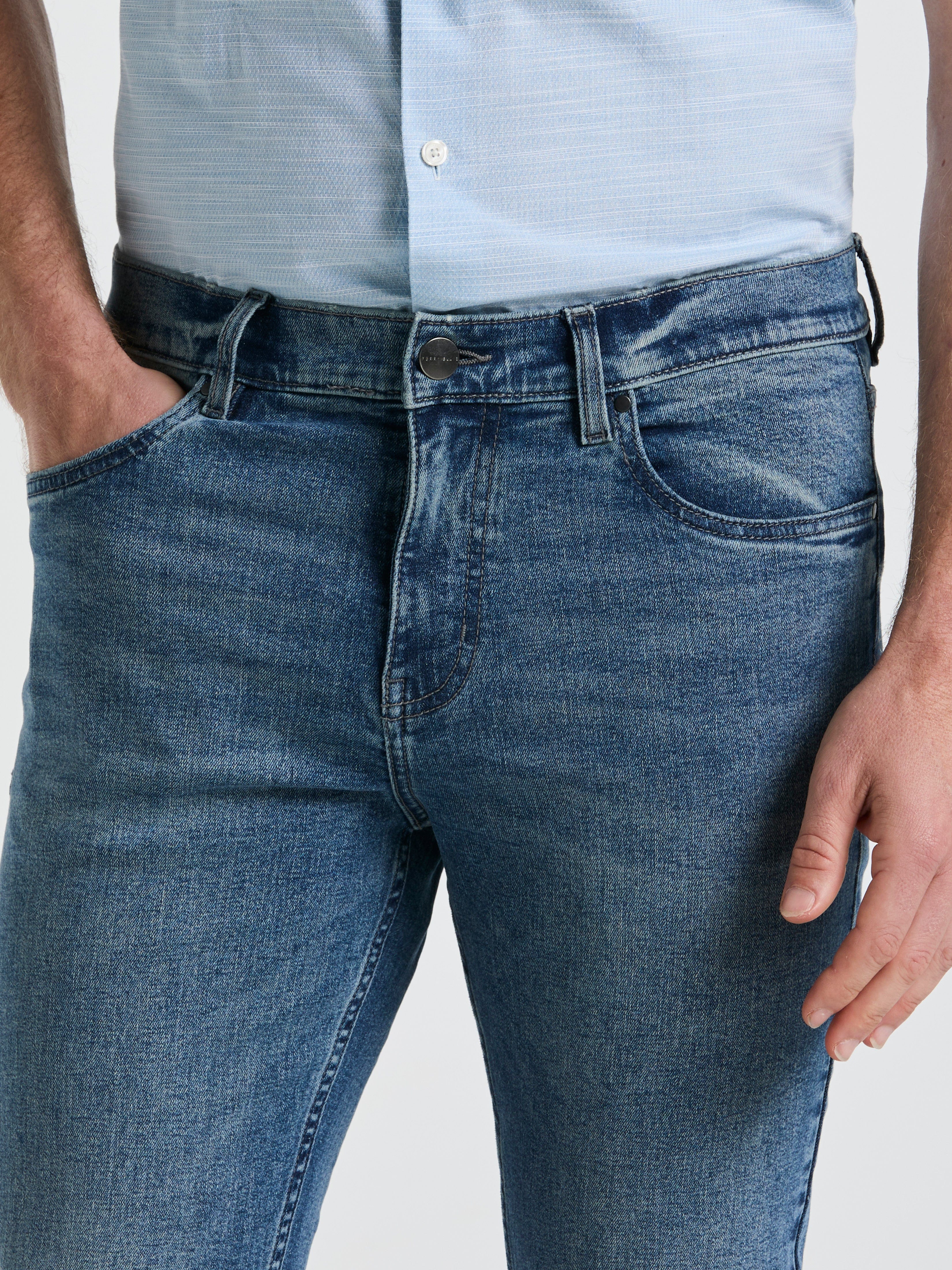 Medium Wash Indigo 5 Pocket Denim Pant - Image 2