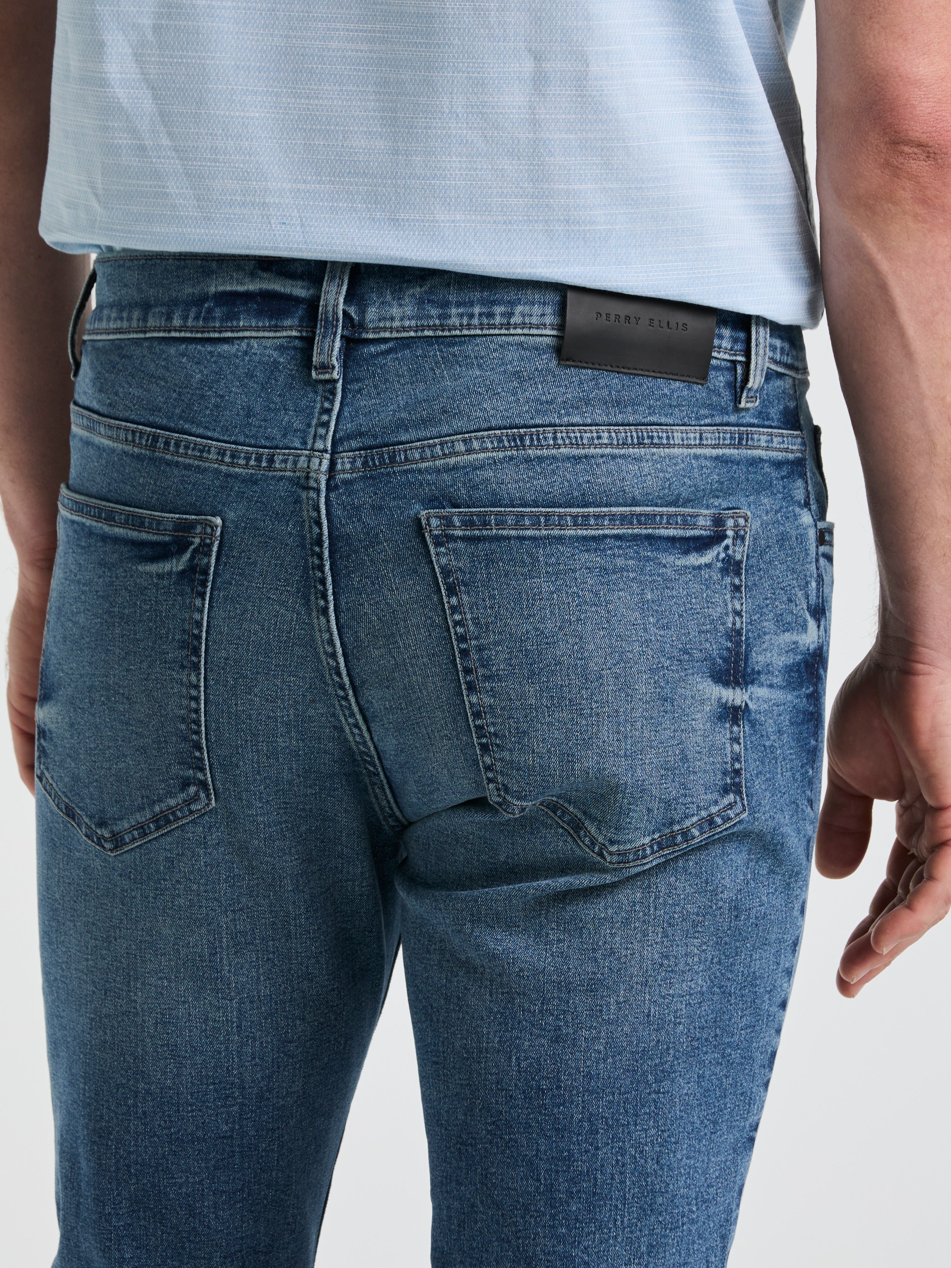 Medium Wash Indigo 5 Pocket Denim Pant - Image 3