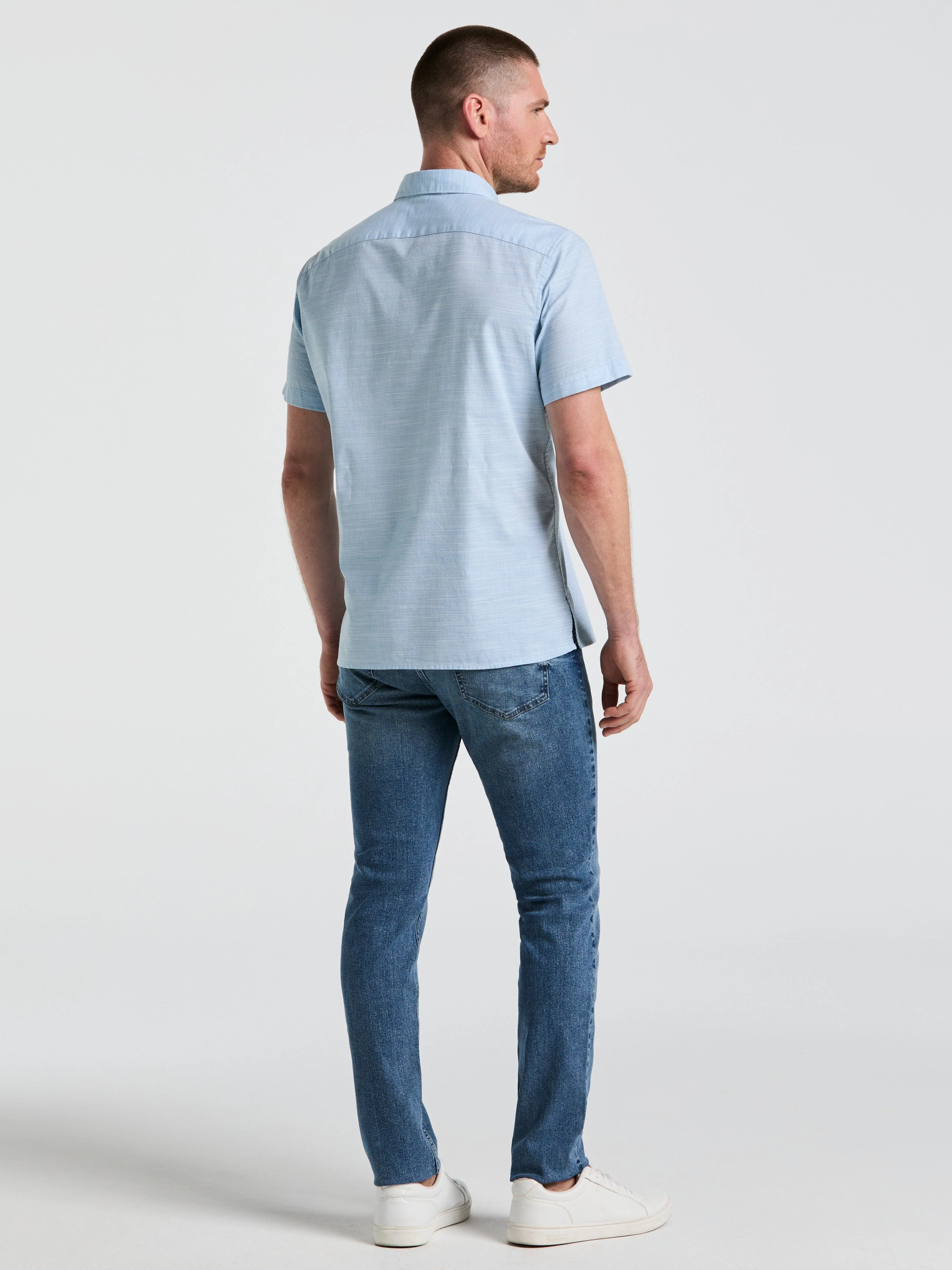 Medium Wash Indigo 5 Pocket Denim Pant - Image 4