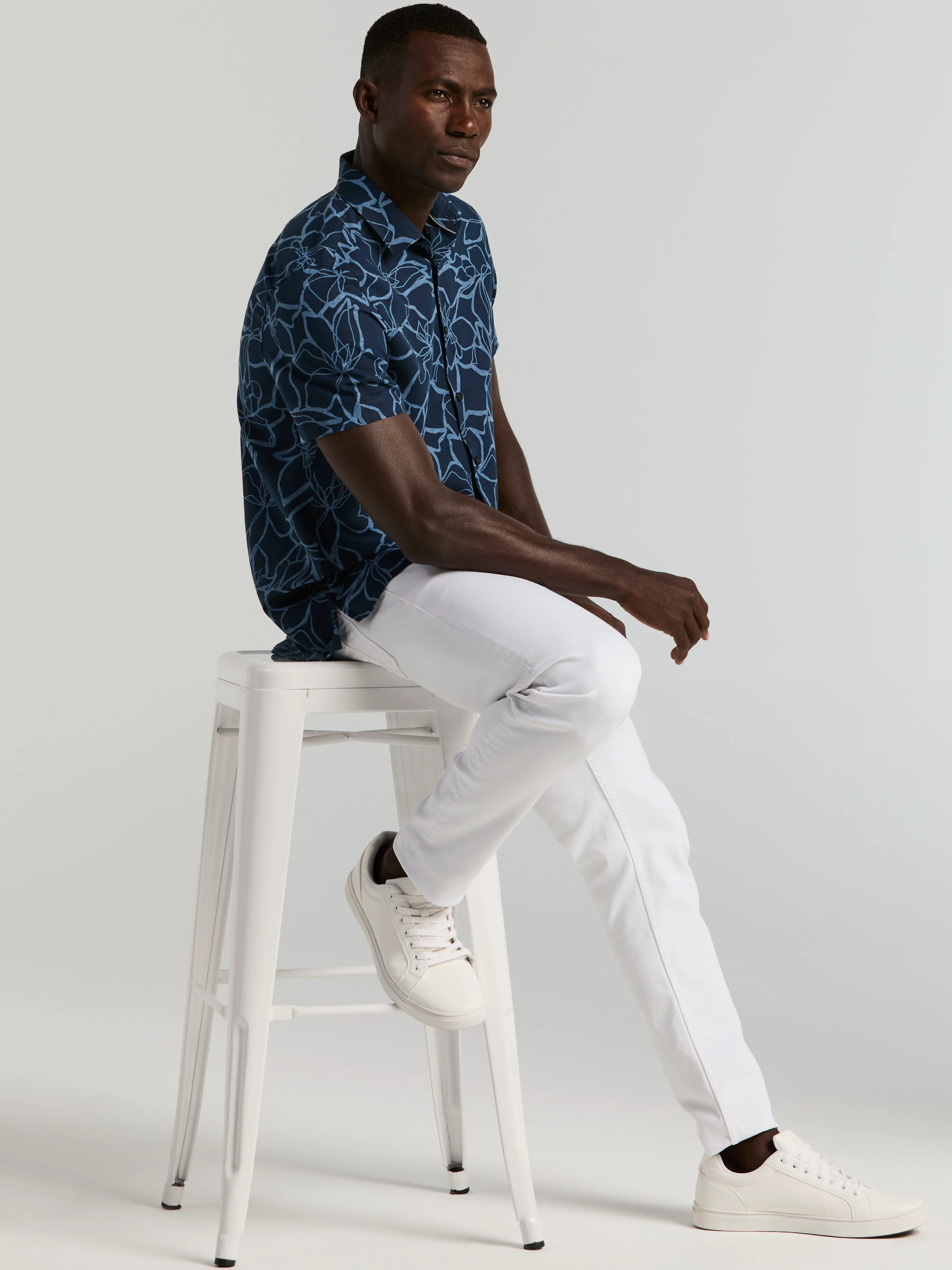 Linen Floral Print Shirt - Image 10