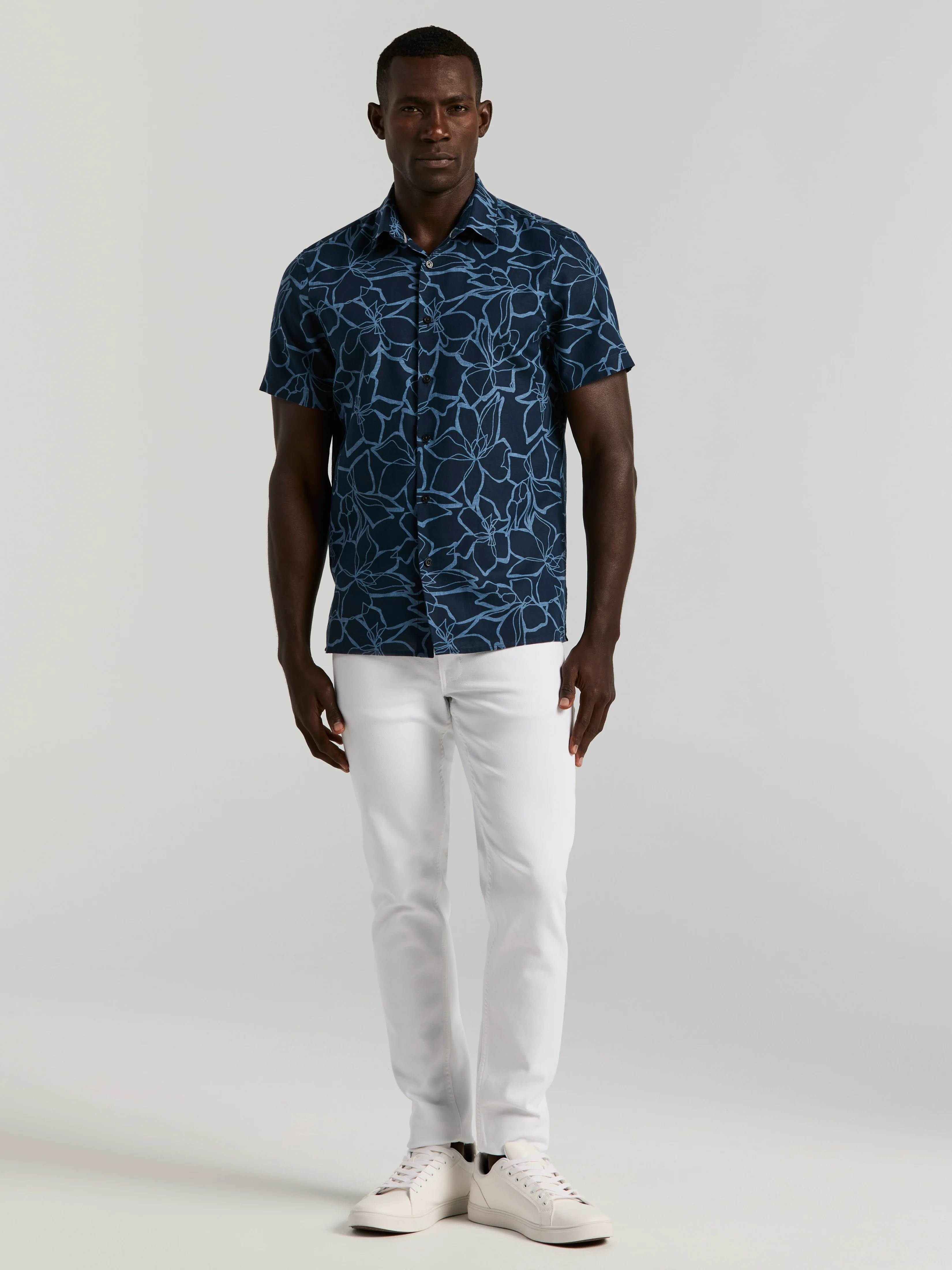 Linen Floral Print Shirt - Image 9