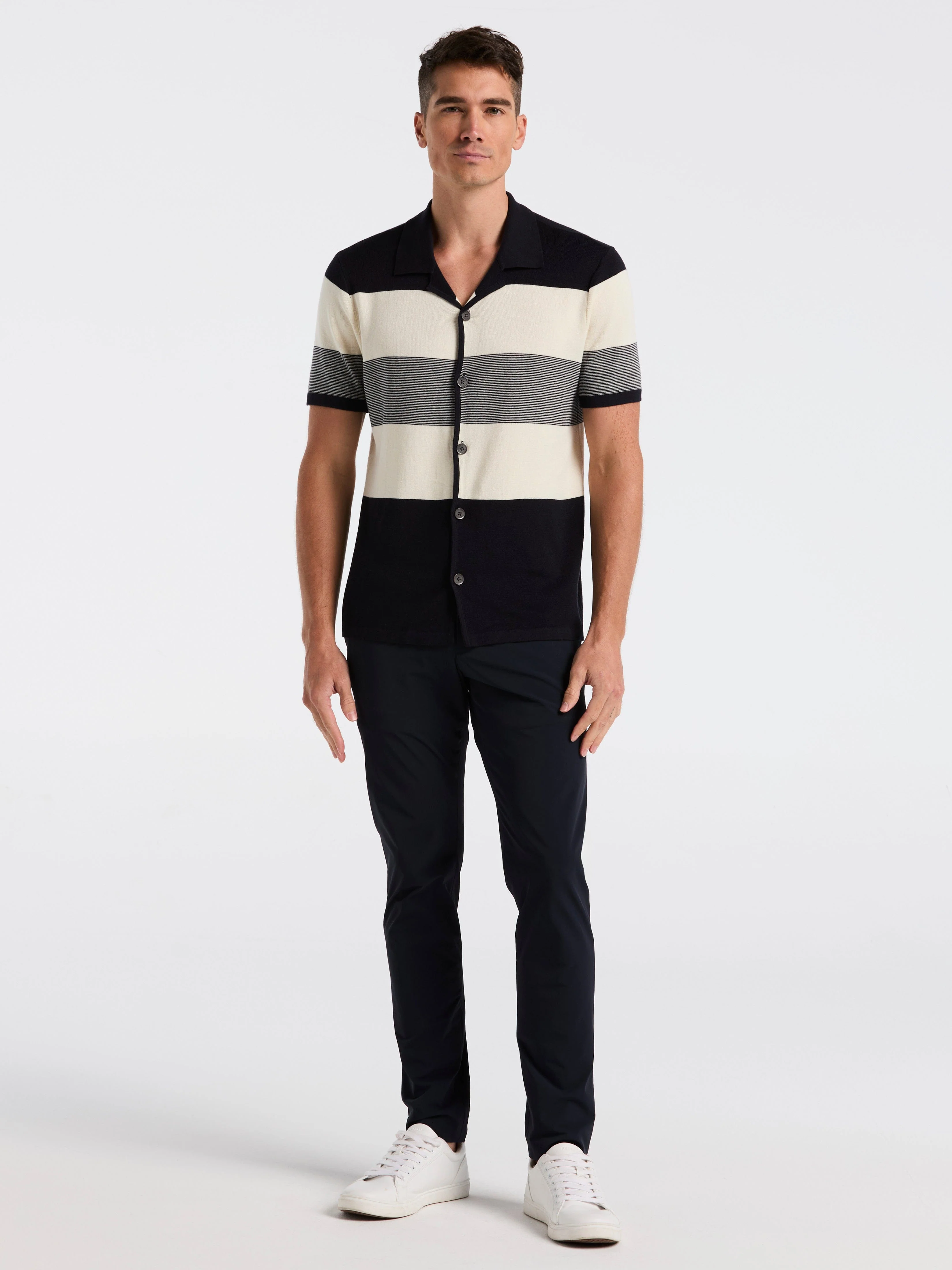 Color Block Button Front Sweater - Image 4