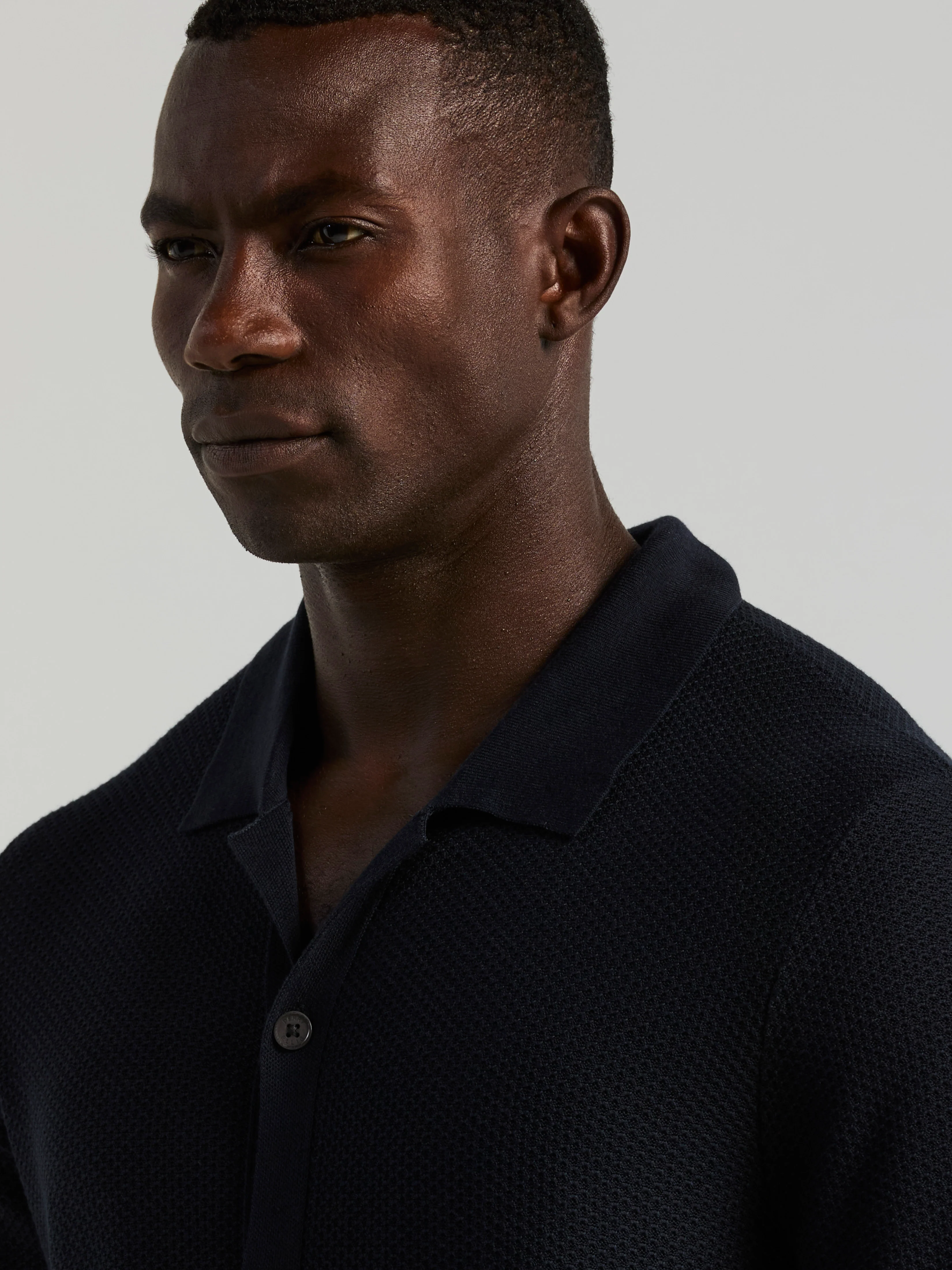 Short Sleeve Button Front Sweater - Image 2