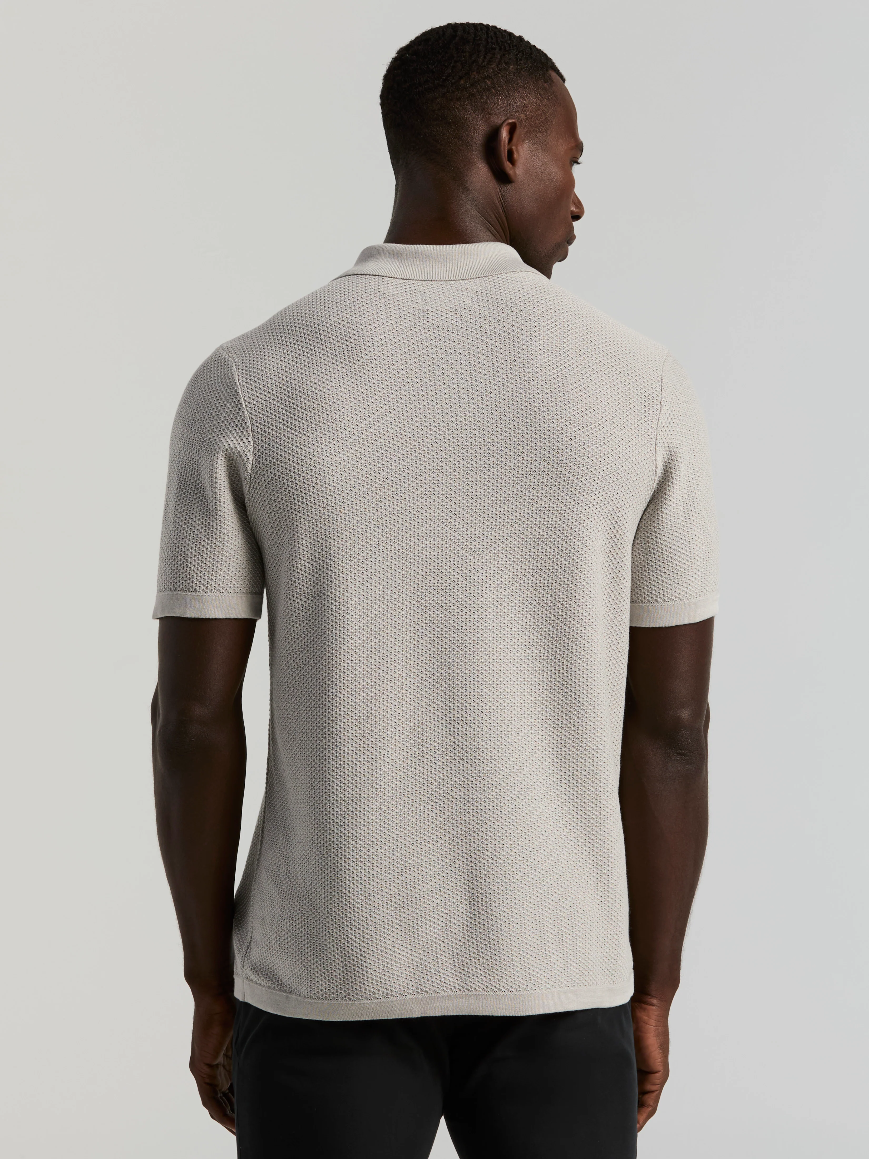 Short Sleeve Button Front Sweater - Image 2