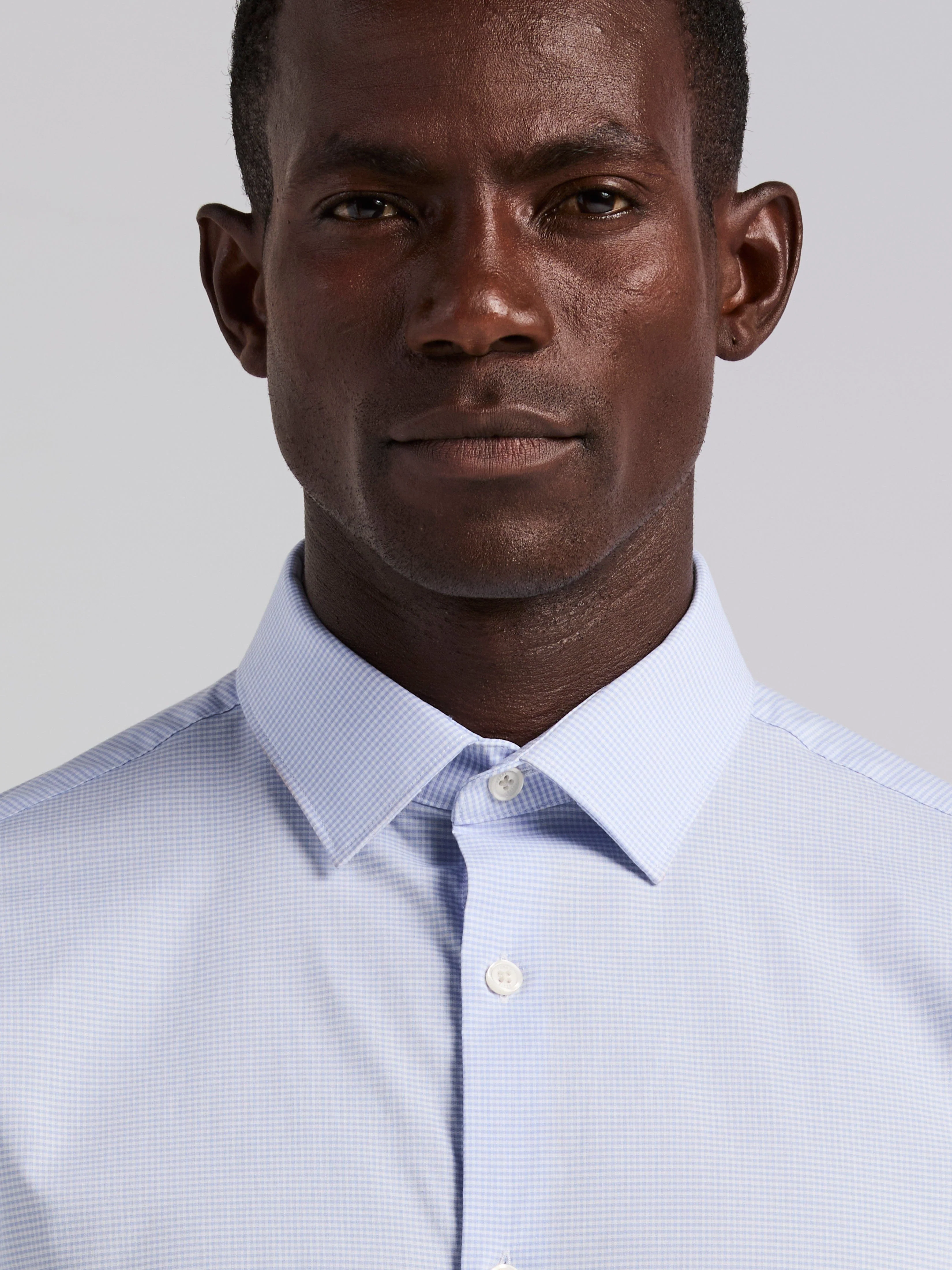 Mini Check Slim Fit Cotton Shirt - Image 3