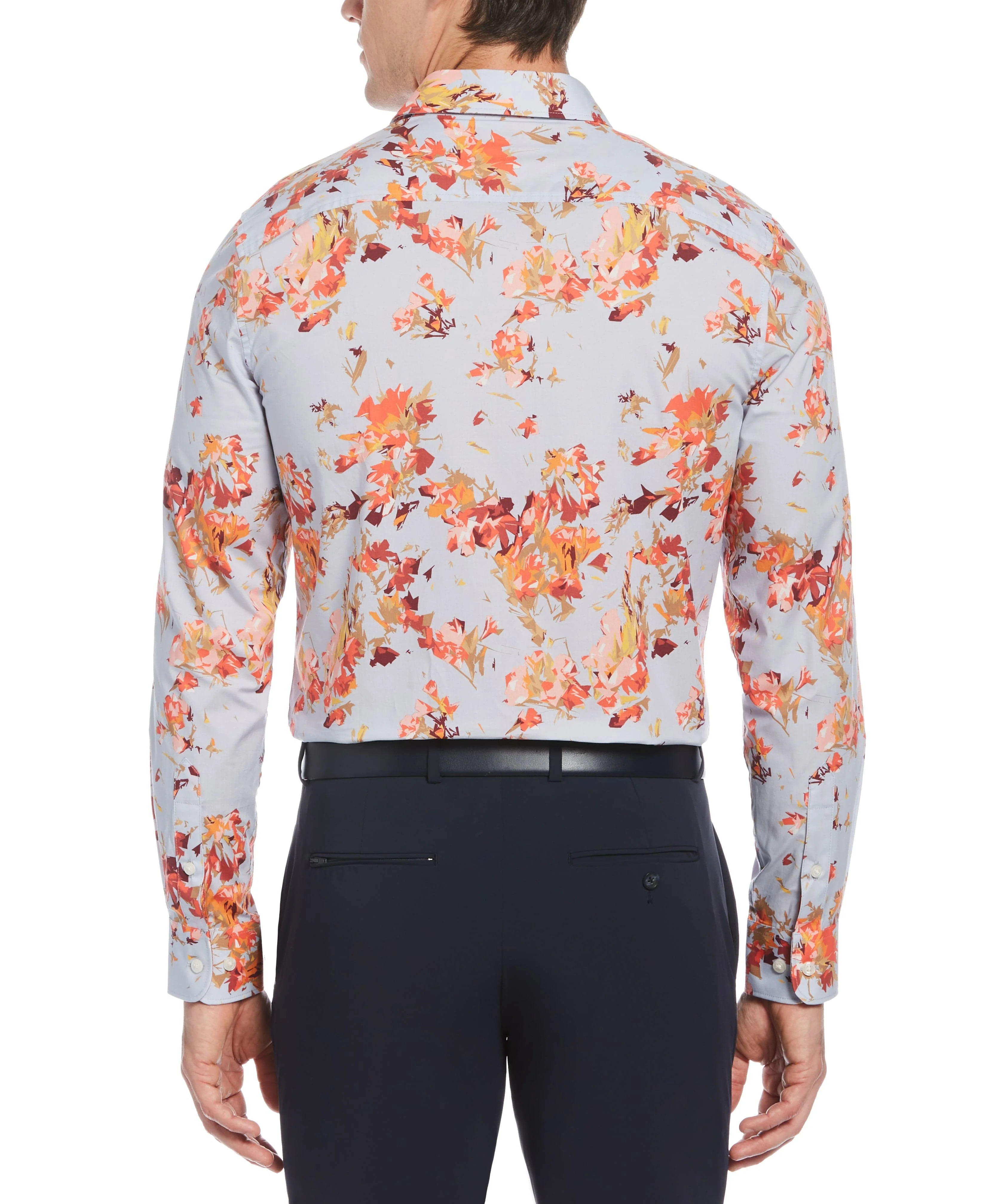 Multi-Color Floral Print Stretch Shirt - Image 2