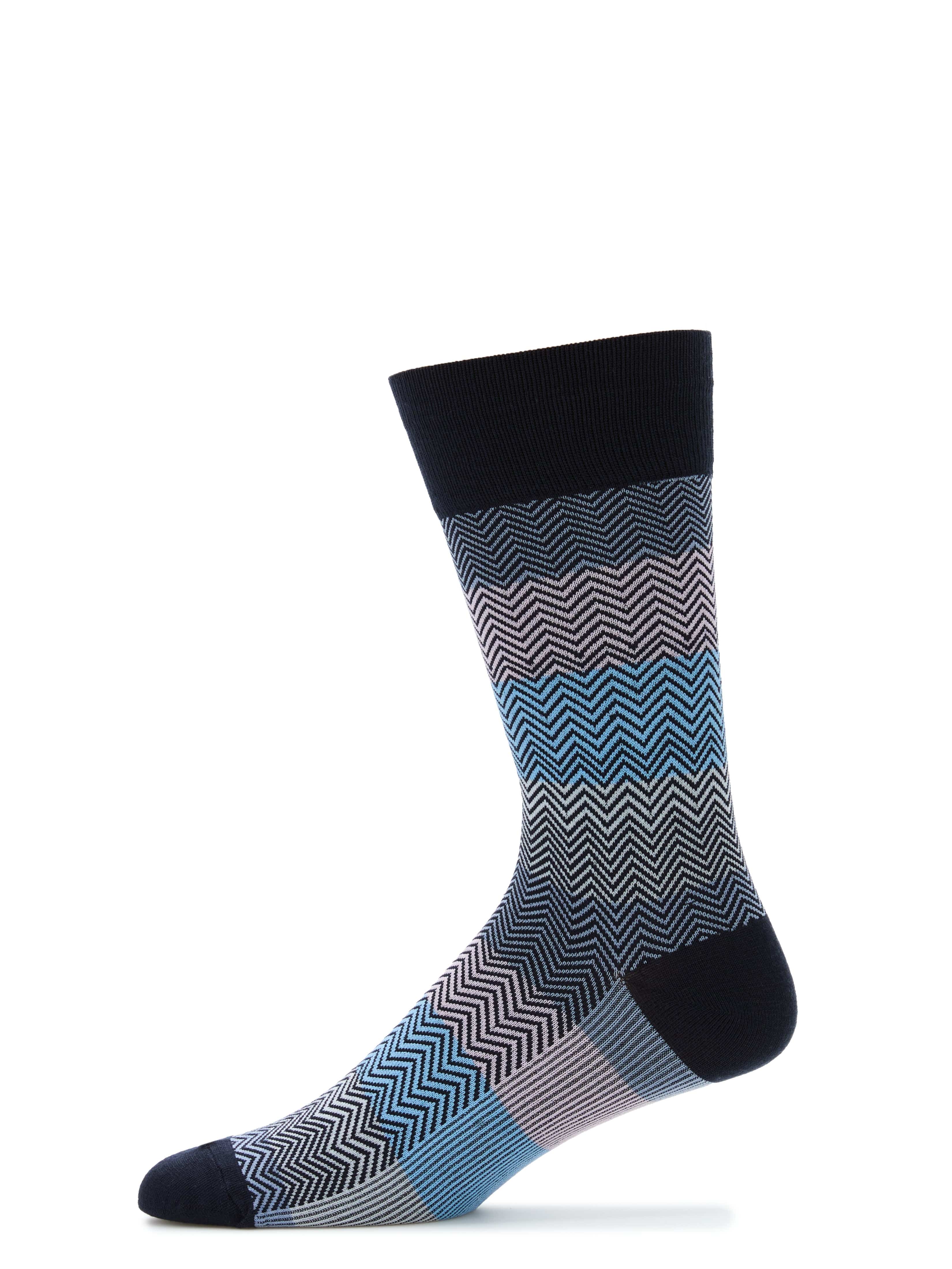 Multi Colored Herringbone Logo Socks