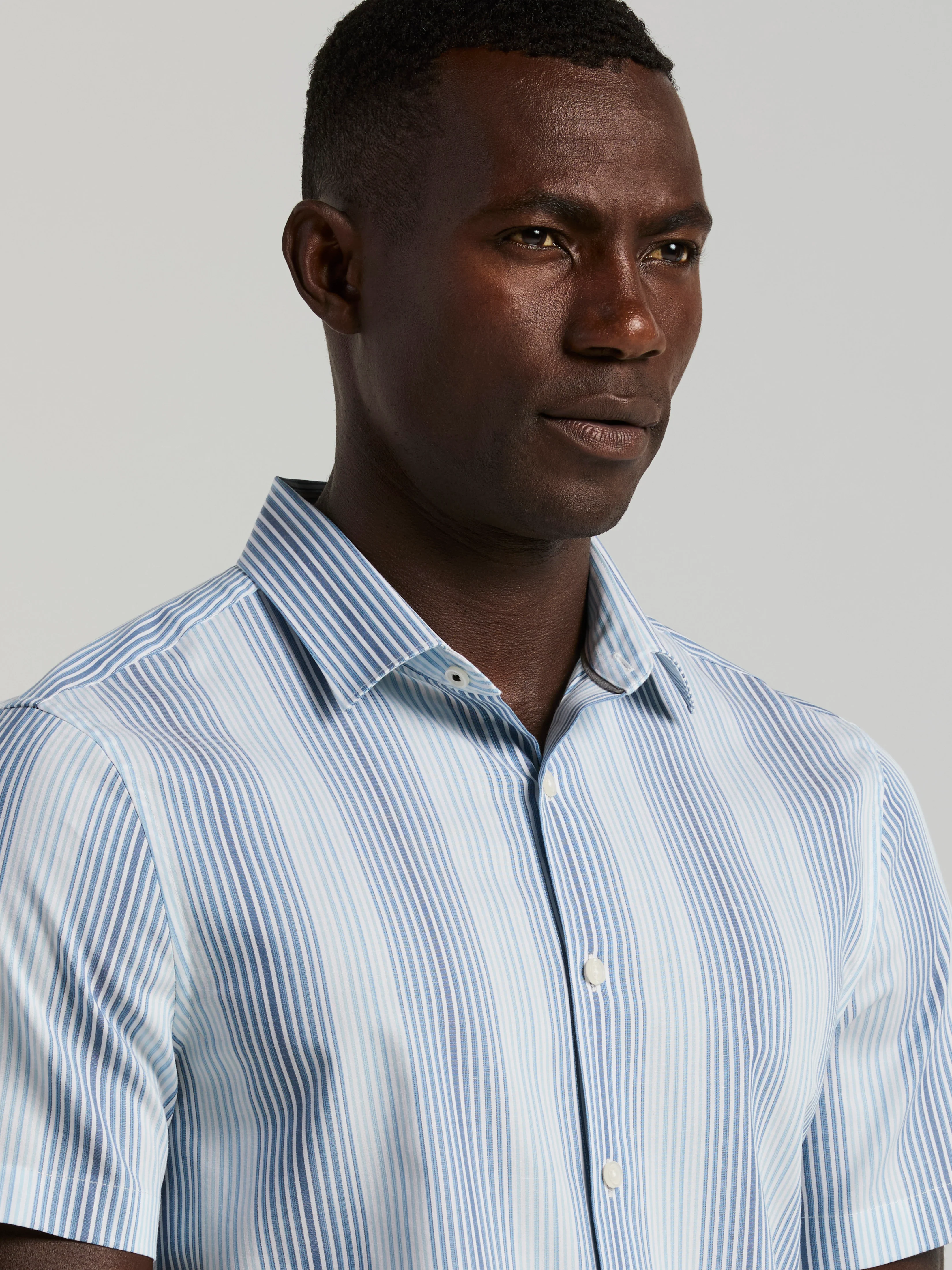 Multi Tonal Vertical Stripe Shirt - Image 2