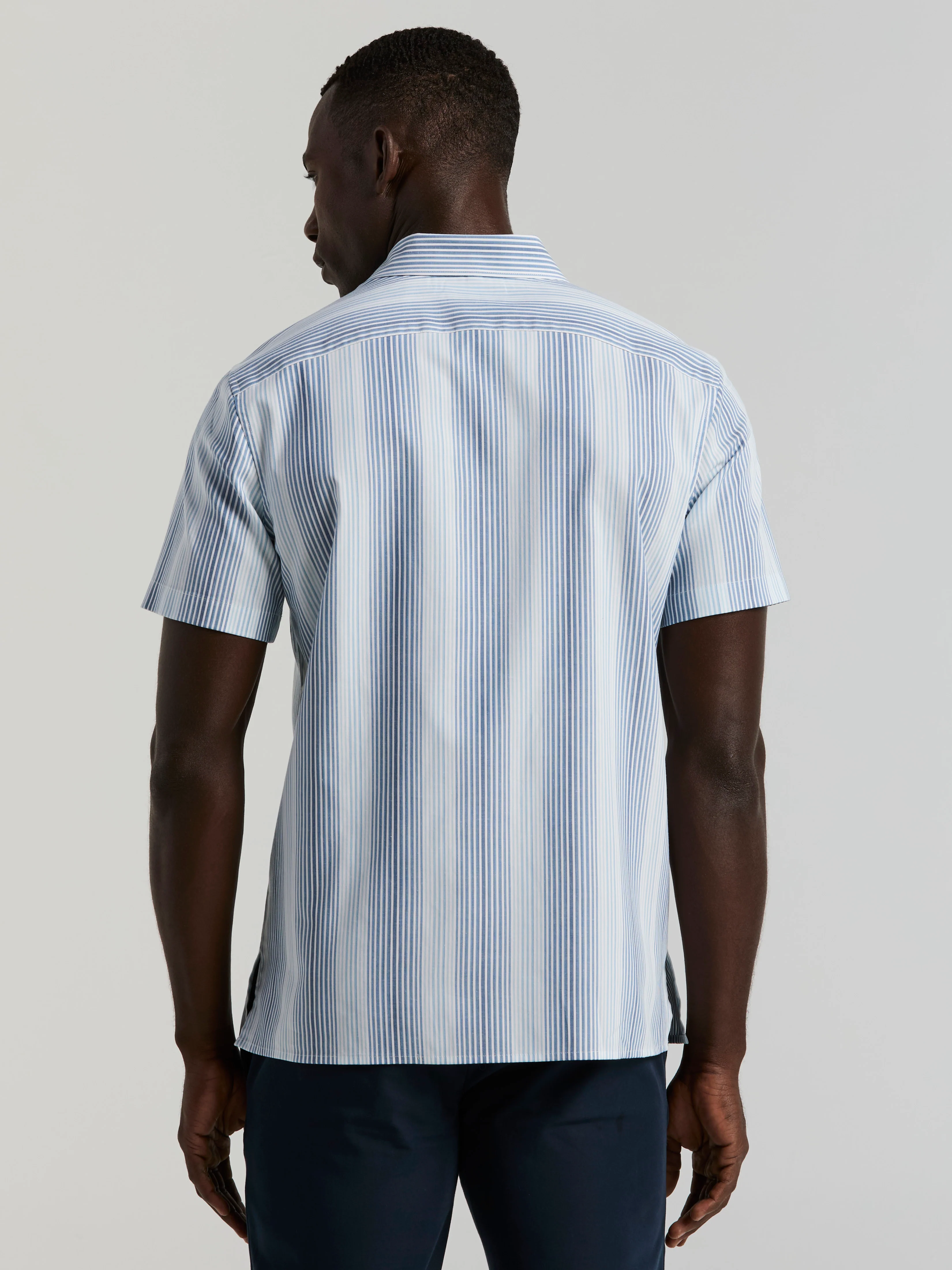 Multi Tonal Vertical Stripe Shirt - Image 3