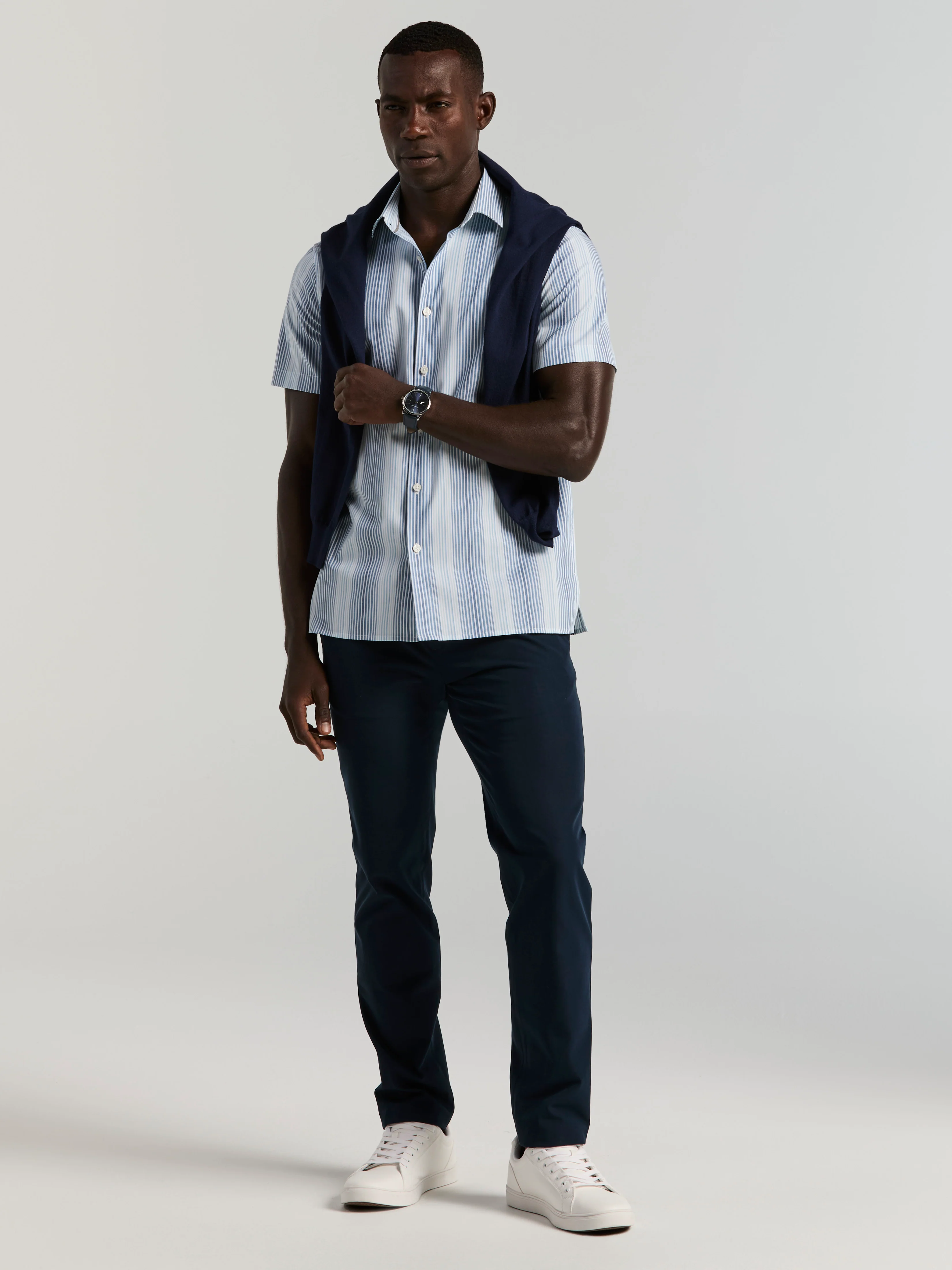Multi Tonal Vertical Stripe Shirt - Image 5