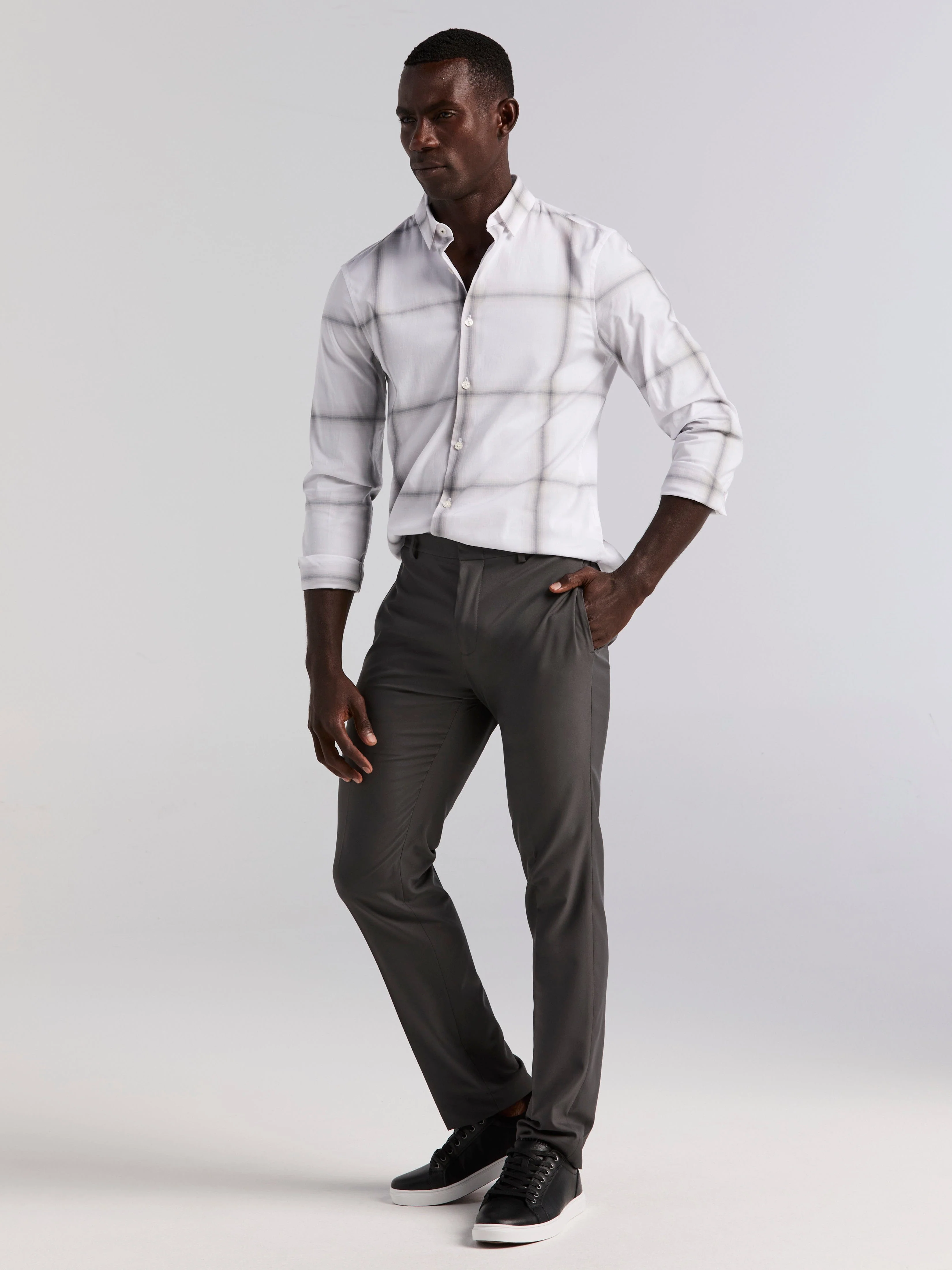 Ombre Plaid Poplin Shirt - Image 4