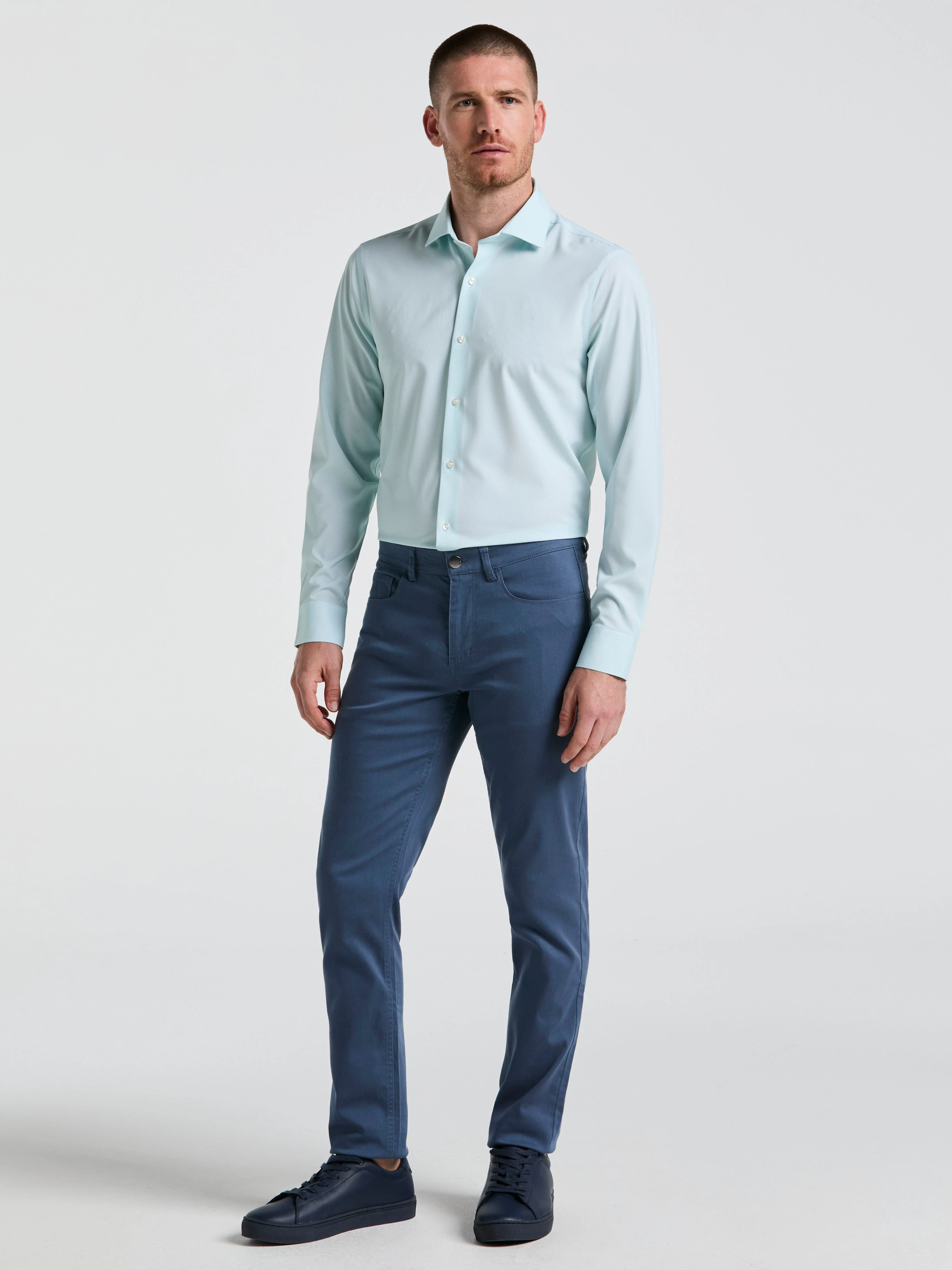 Performance Tech Geo Print Dress Shirt - Image 3