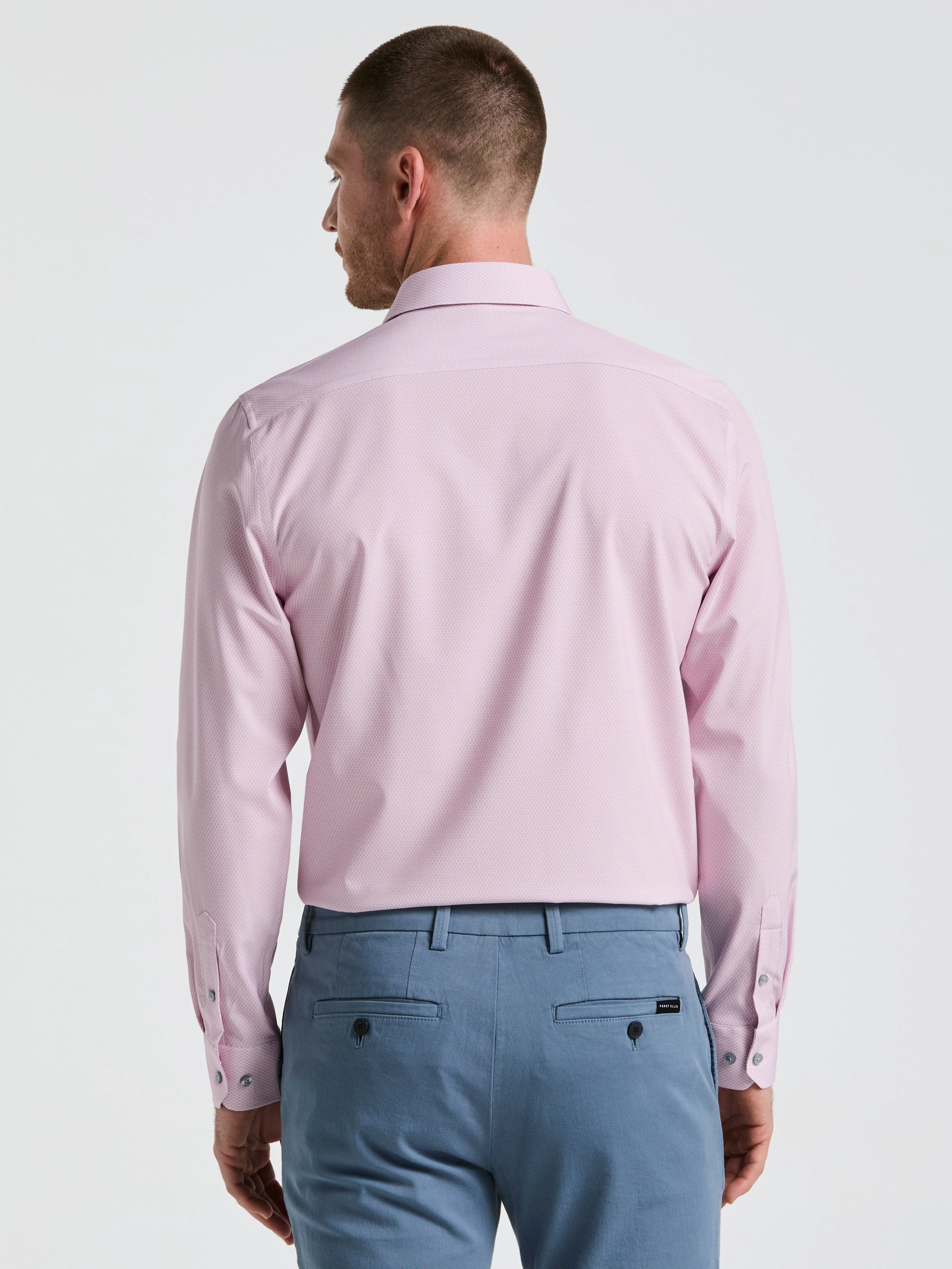 Performance Tech Geo Print Dress Shirt - Image 3