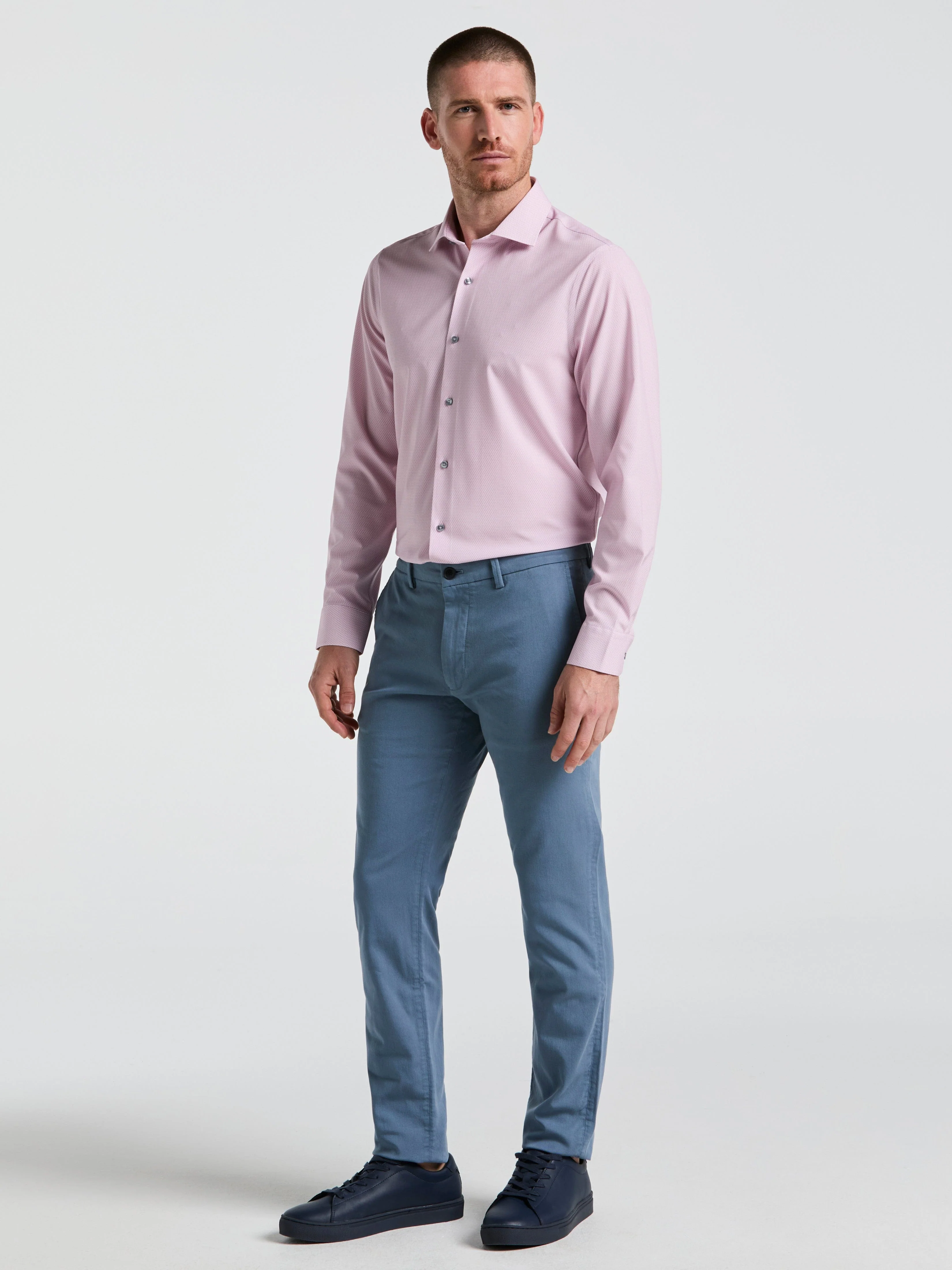 Performance Tech Geo Print Dress Shirt - Image 4