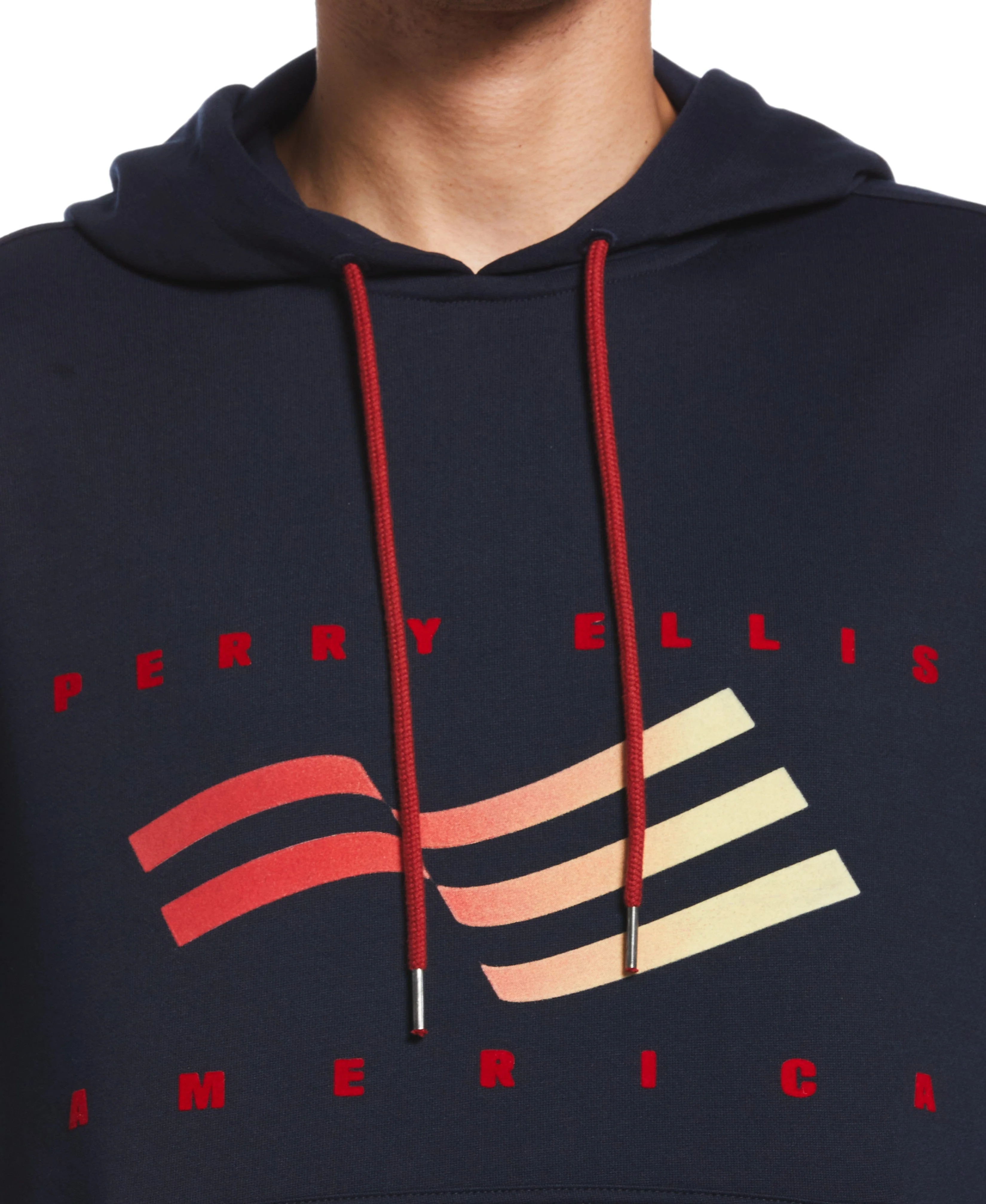 Perry Ellis America Flocked Hoodie - Image 3