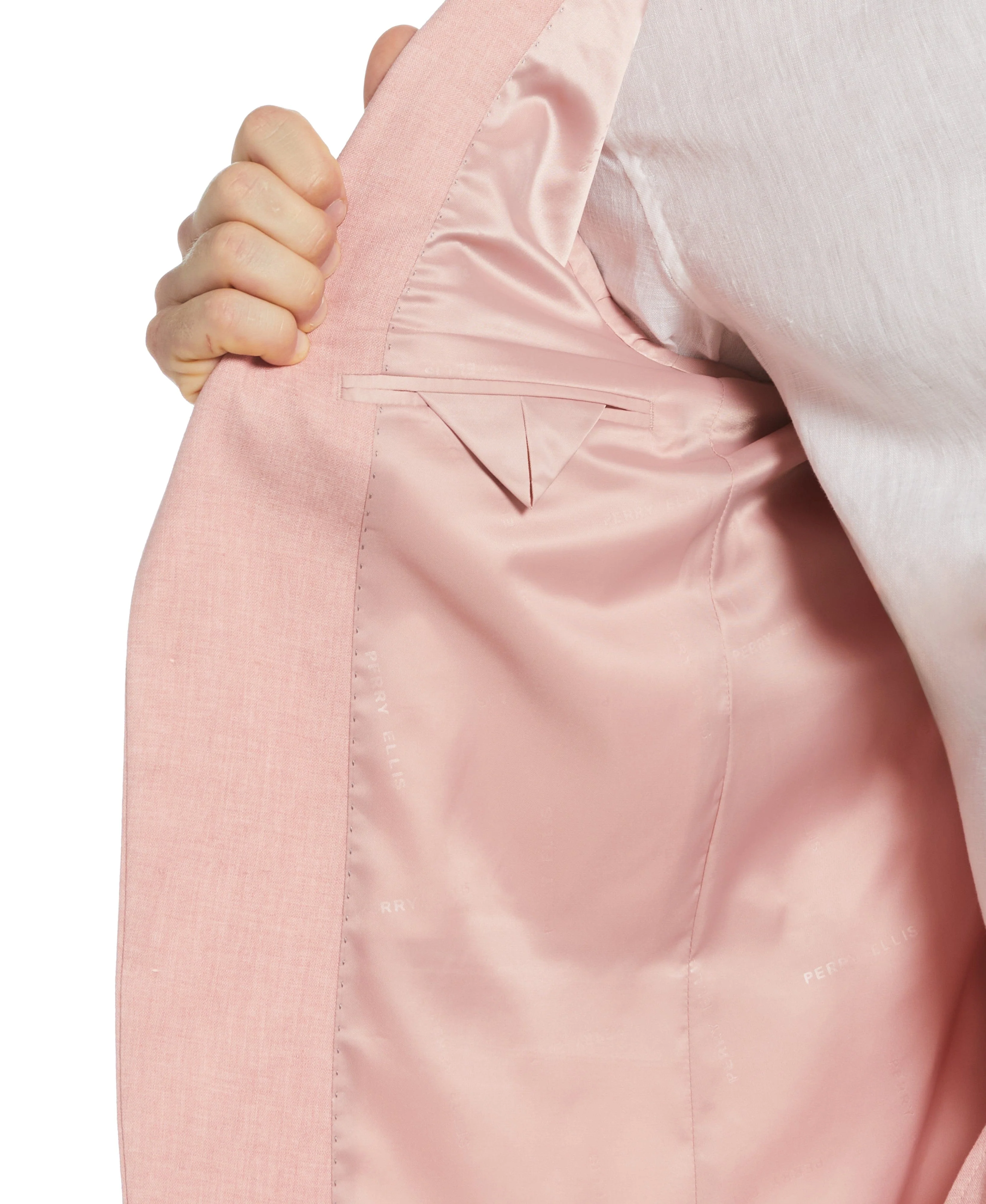 Slim Fit Linen Blend Suit Jacket - Image 4