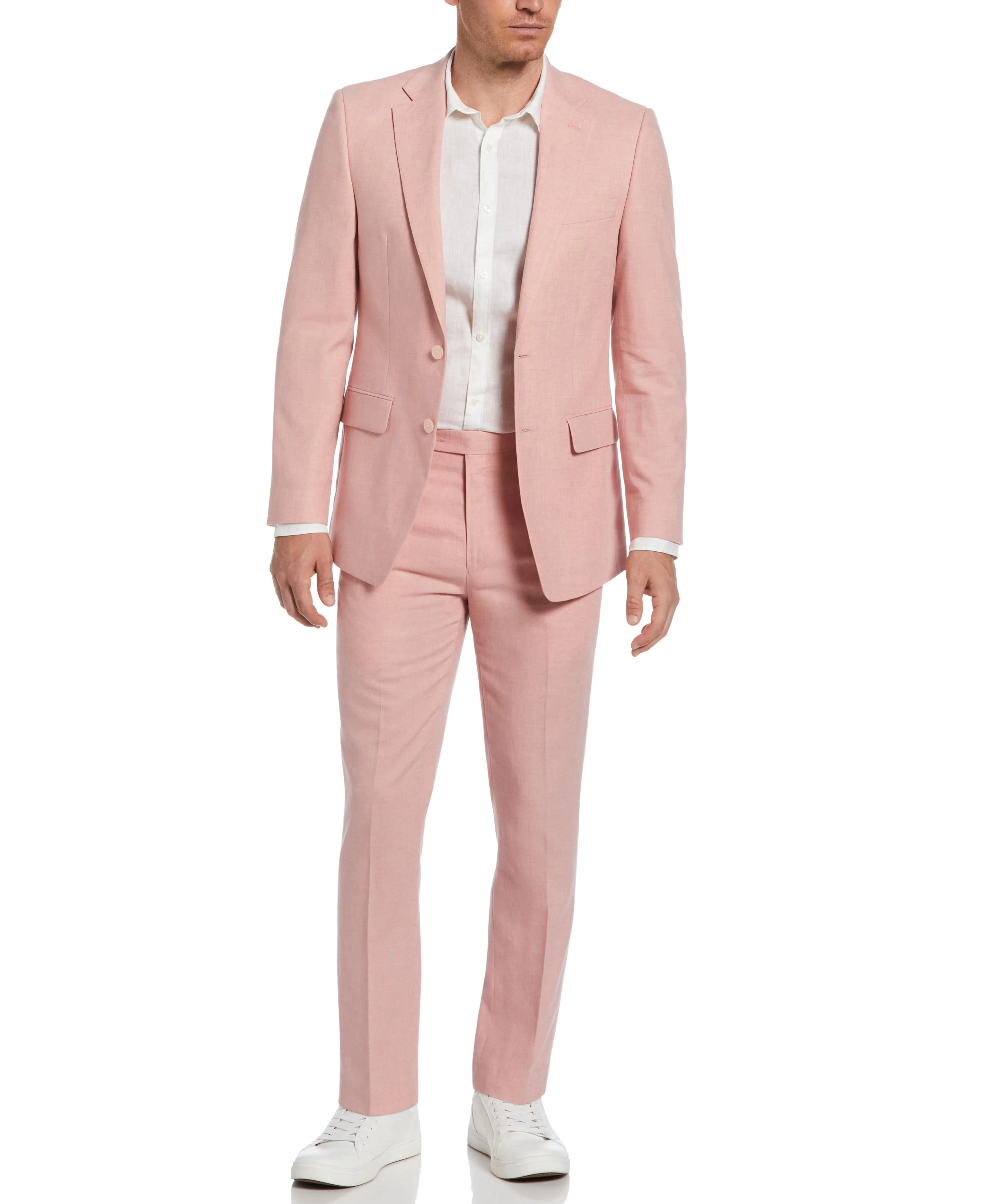 Slim Fit Linen Blend Suit Jacket - Image 5
