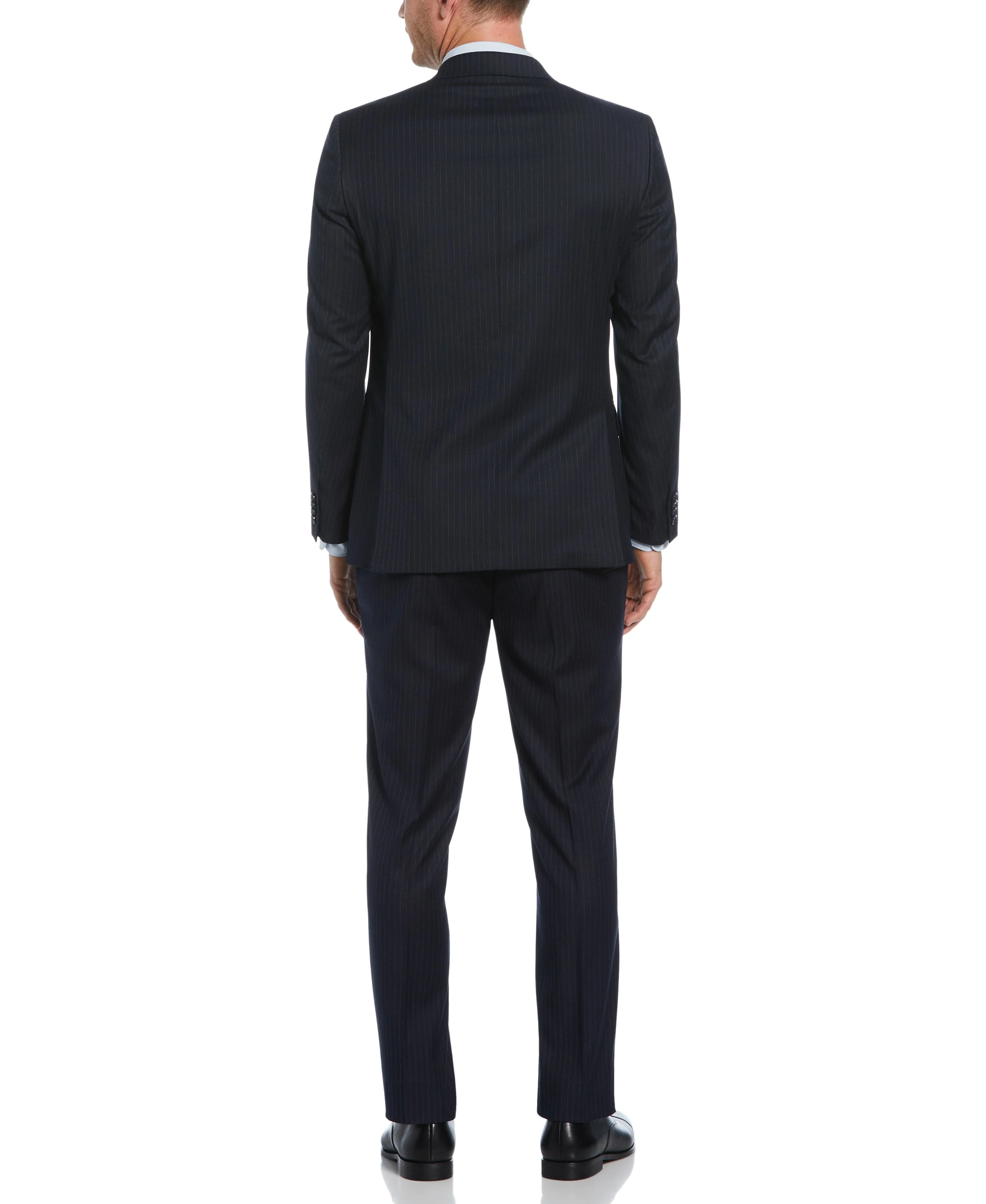Slim Fit Pinstripe Peak Lapel Suit Jacket - Image 6