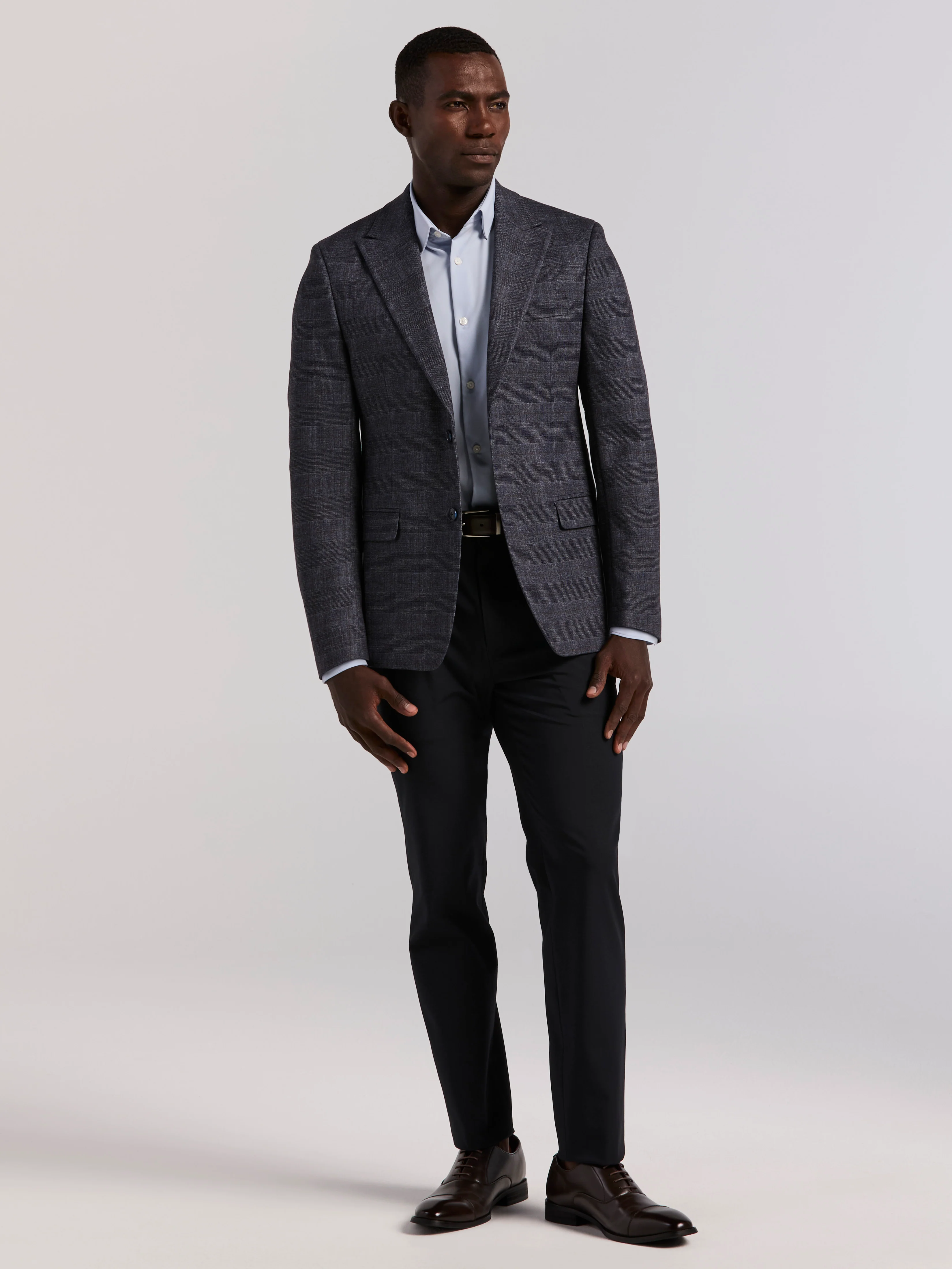 Plaid Knit Skinny Fit Sport Coat - Image 5