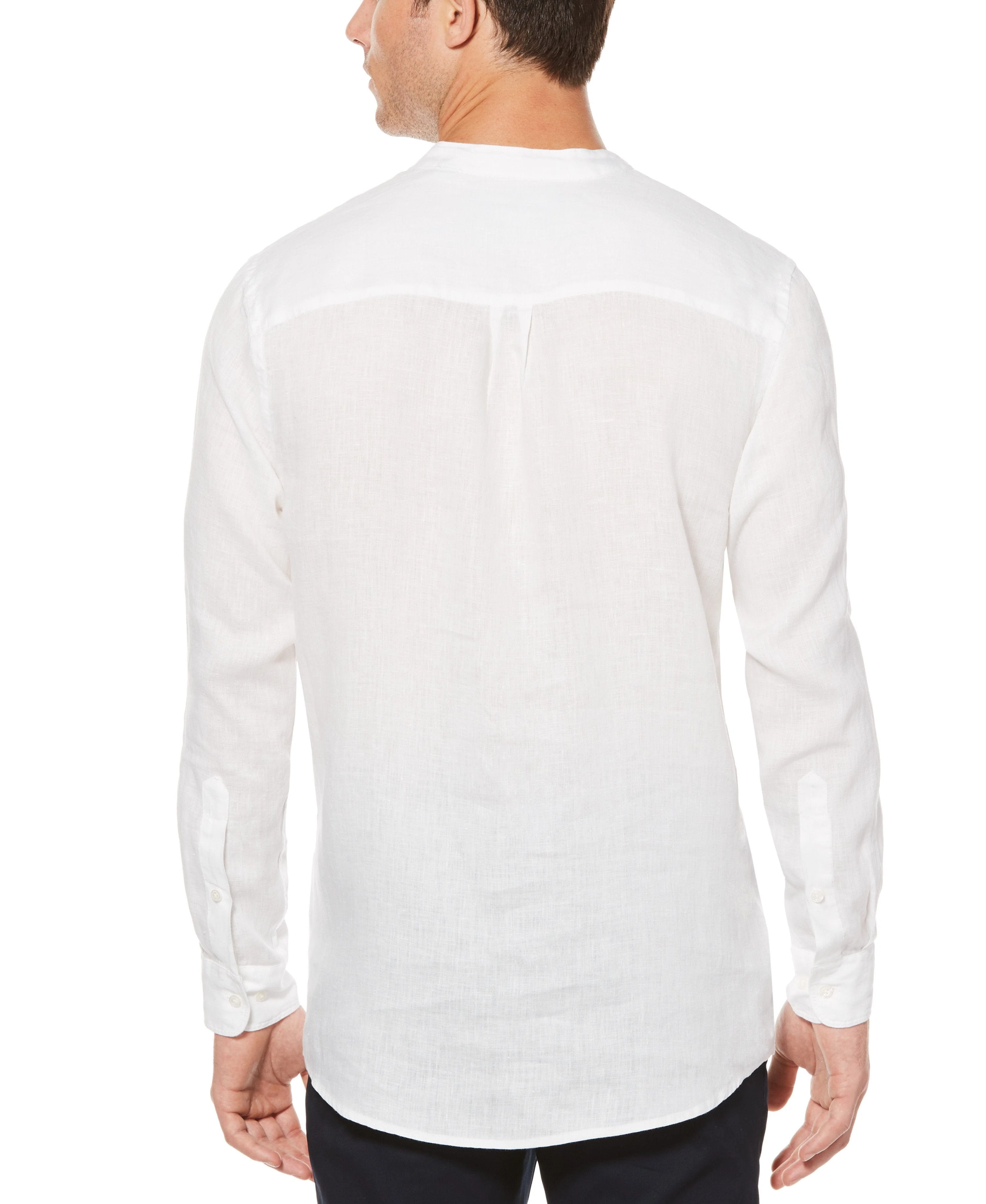 Untucked Linen Solid Popover Shirt - Image 2