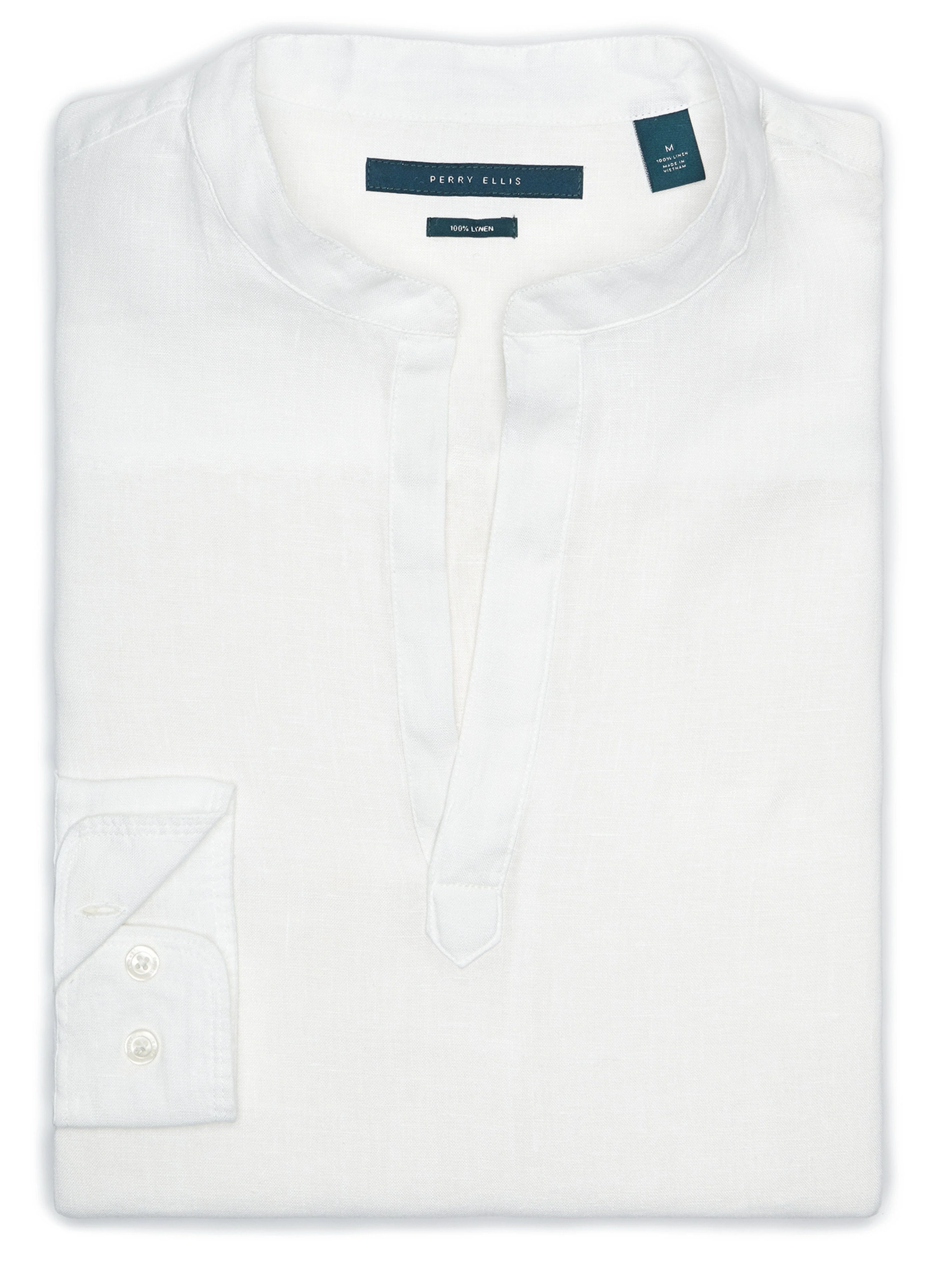 Untucked Linen Solid Popover Shirt - Image 3